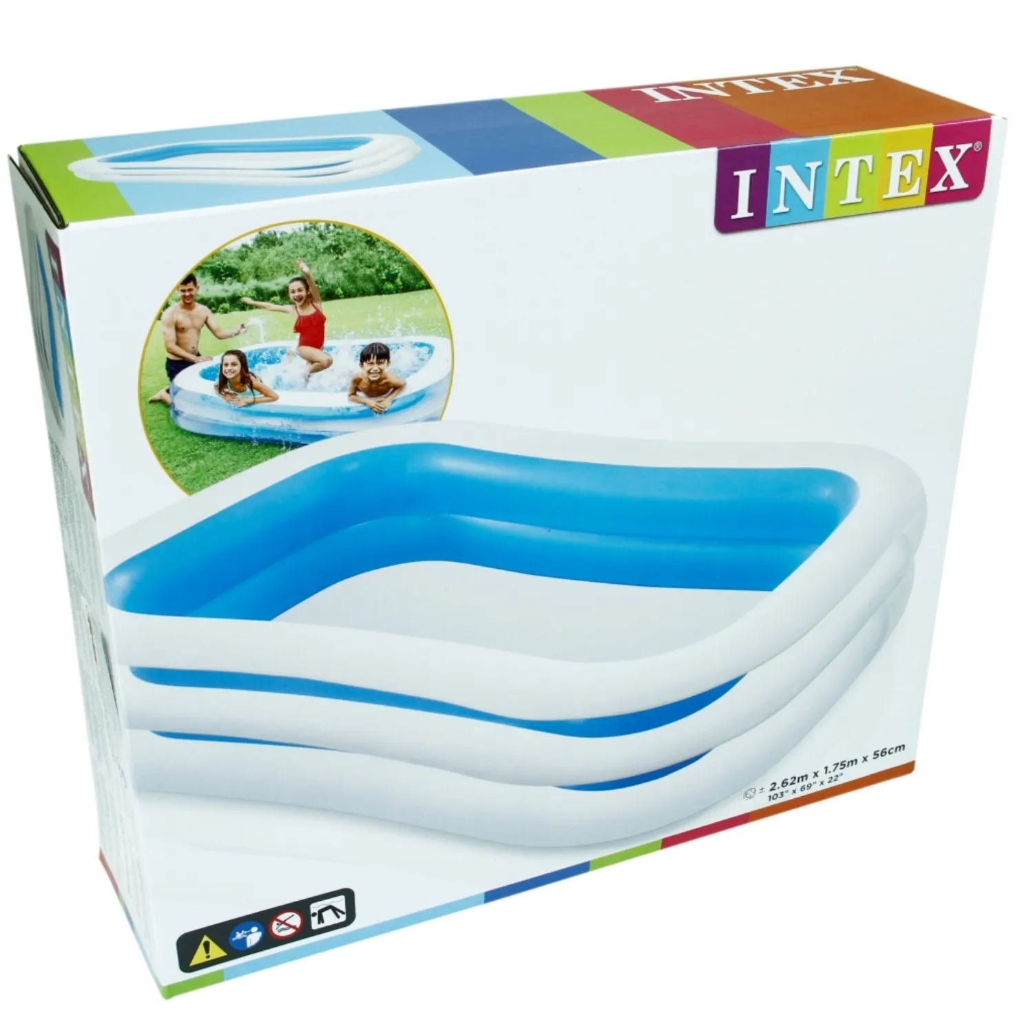 Intex Dış Bölme Şeffaf Aile Havuzu 262x175x56 cm
