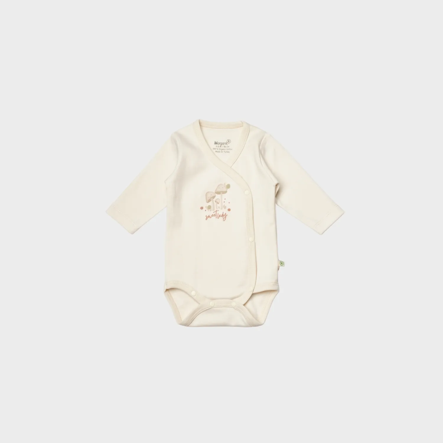 Bibaby Organik Body Kruvaze Sweet Lady Açık Bej
