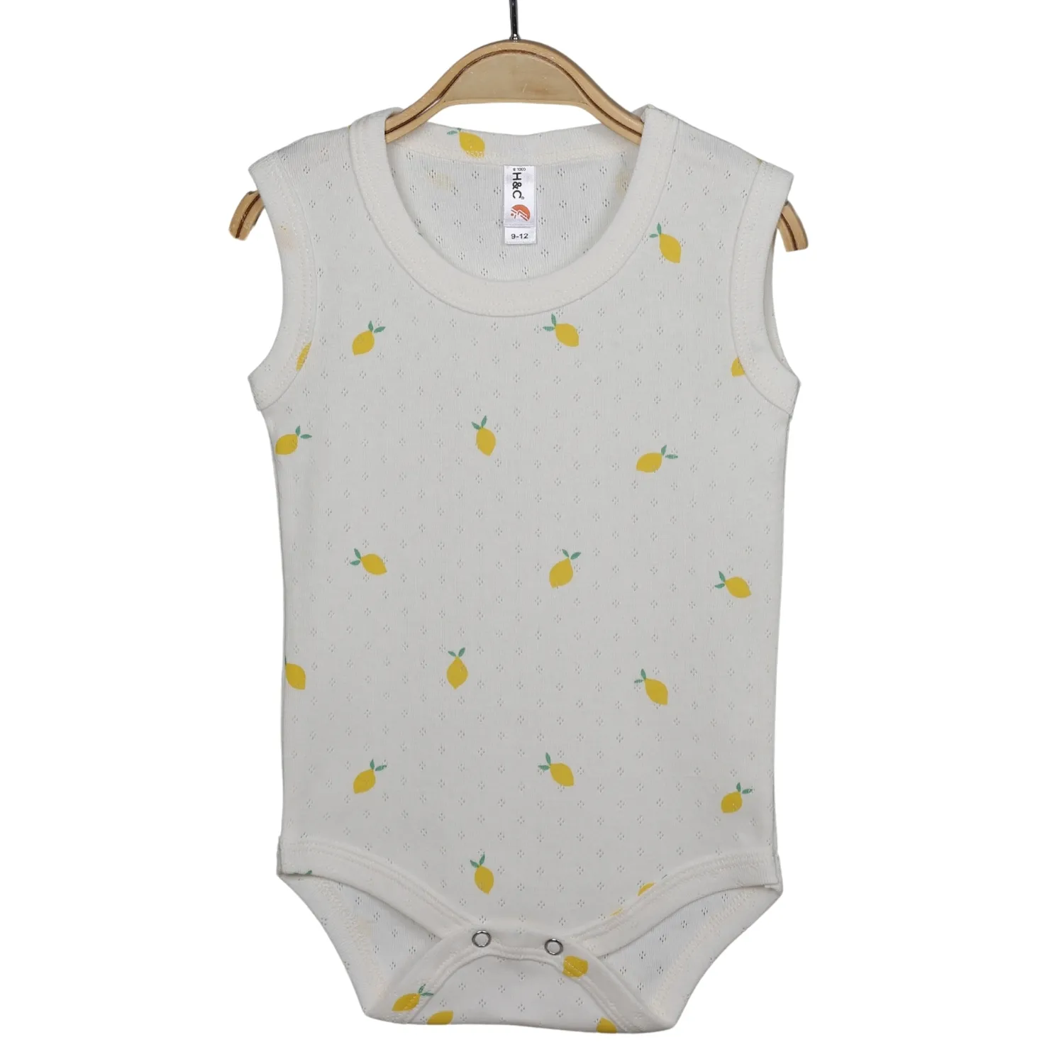 Hvc Atlet Body Jakarlı Meyve Desenli Limon