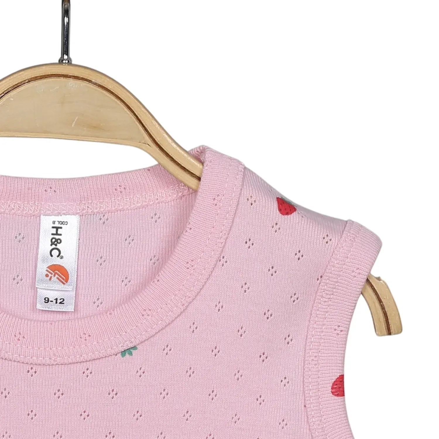 Hvc Bebek Atlet Body Jakarlı Pamuklu Meyve Desenli Çilek Çıtçıtlı Zıbın Pembe 5'li Set Kız Bebek 