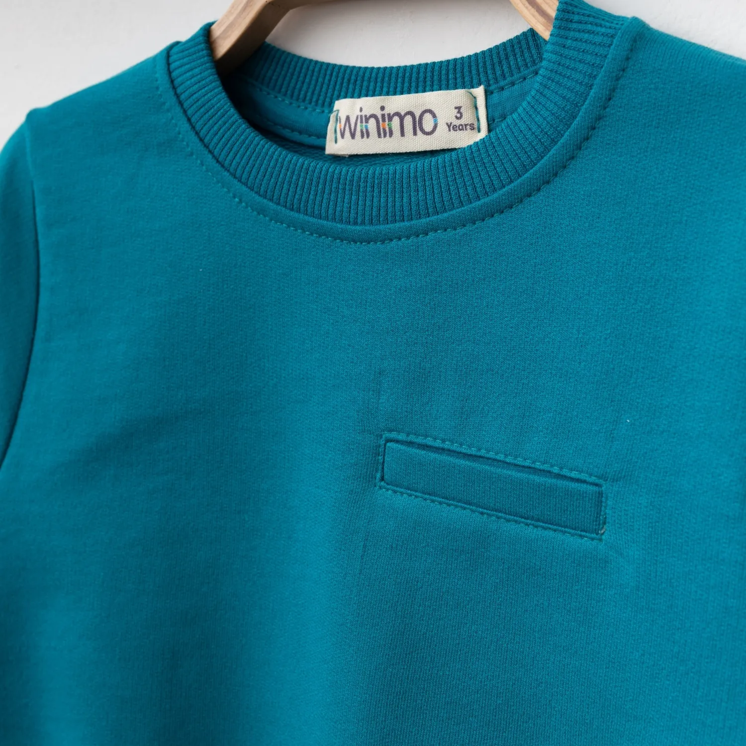 Winimo Sweatshirt Parçalı Basic Turkuaz