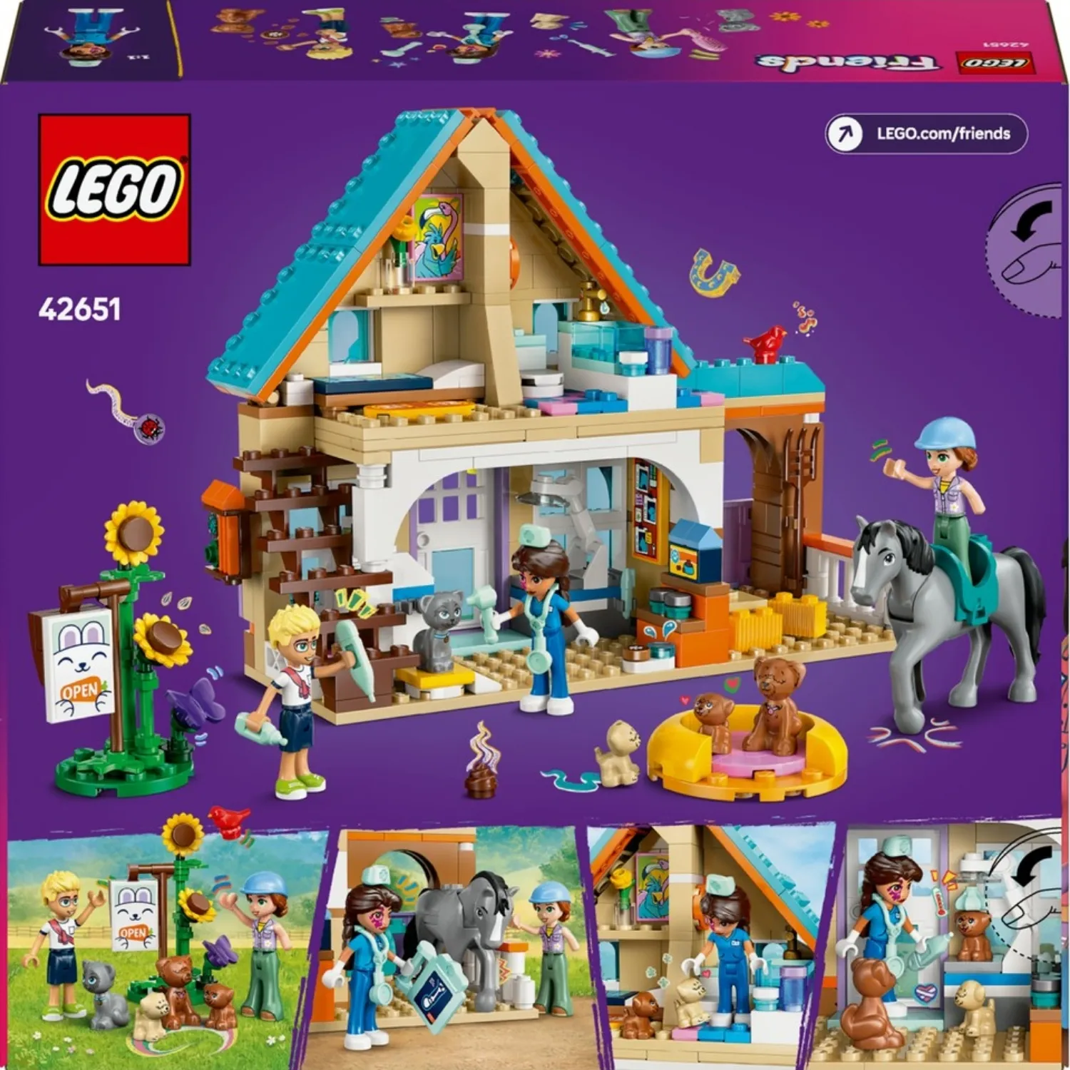 LEGO Friends At ve Evcil Hayvan Veteriner Kliniği 42651 