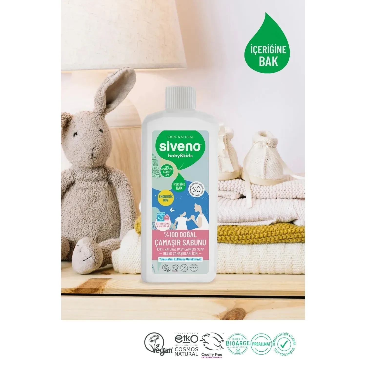 Siveno Baby Doğal Bebek Çamaşır Sabunu 1 lt*2