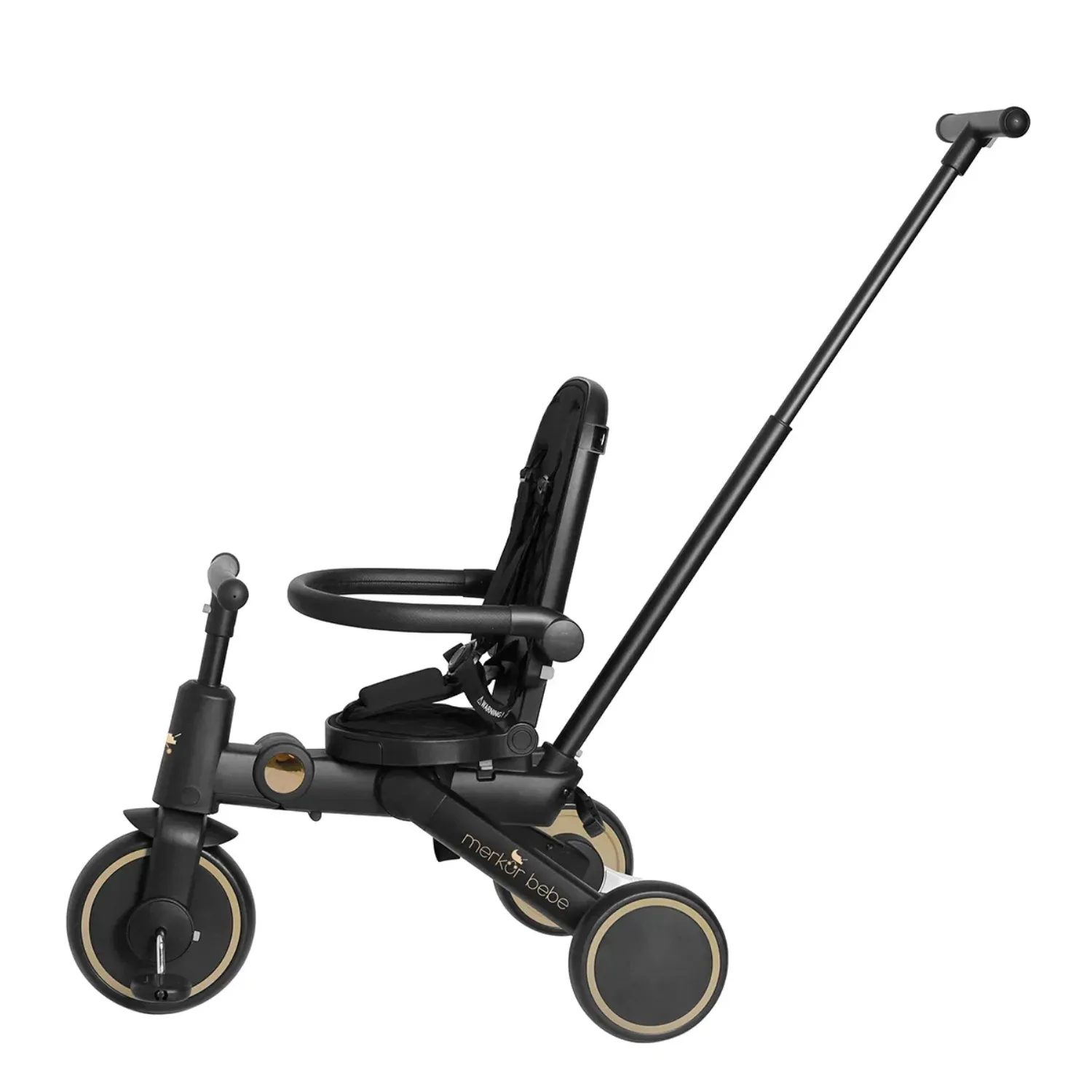 Merkür Bebe 9in1 Hawk Üç Tekerlekli Bebek ve Çocuk Bisikleti Premium Gold