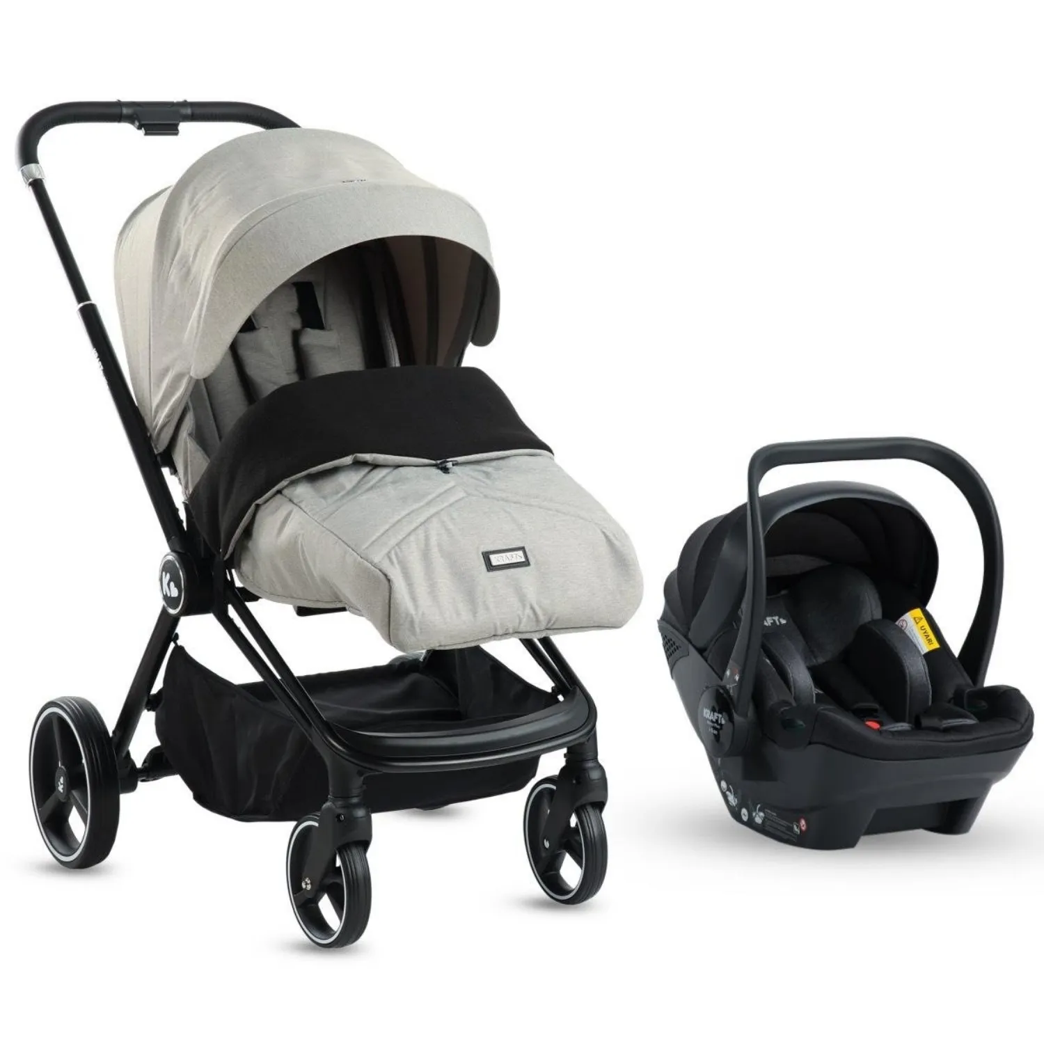 Kraft Mika Travel Sistem Bebek Arabası Grey