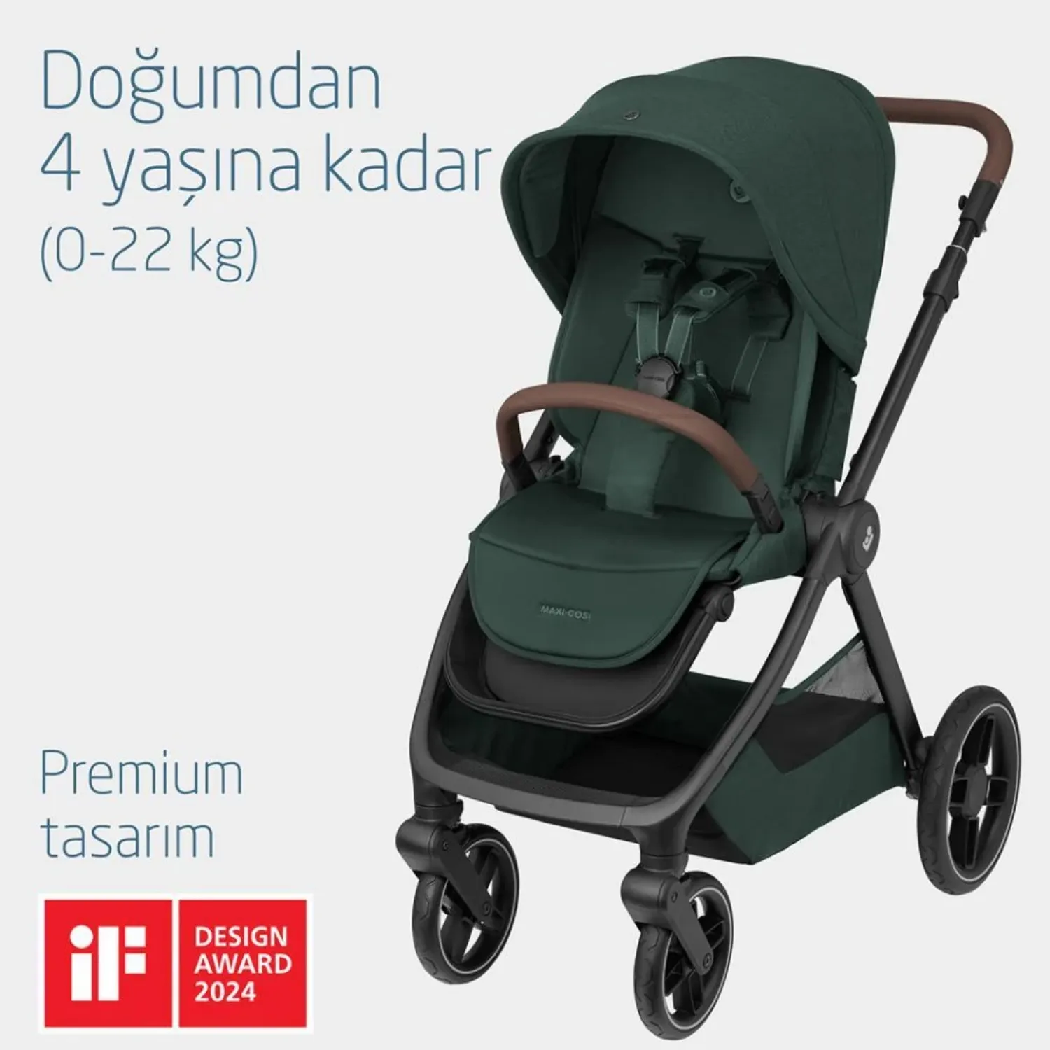Maxi Cosi Oxford Çift Yönlü Bebek Arabası Twillic Green