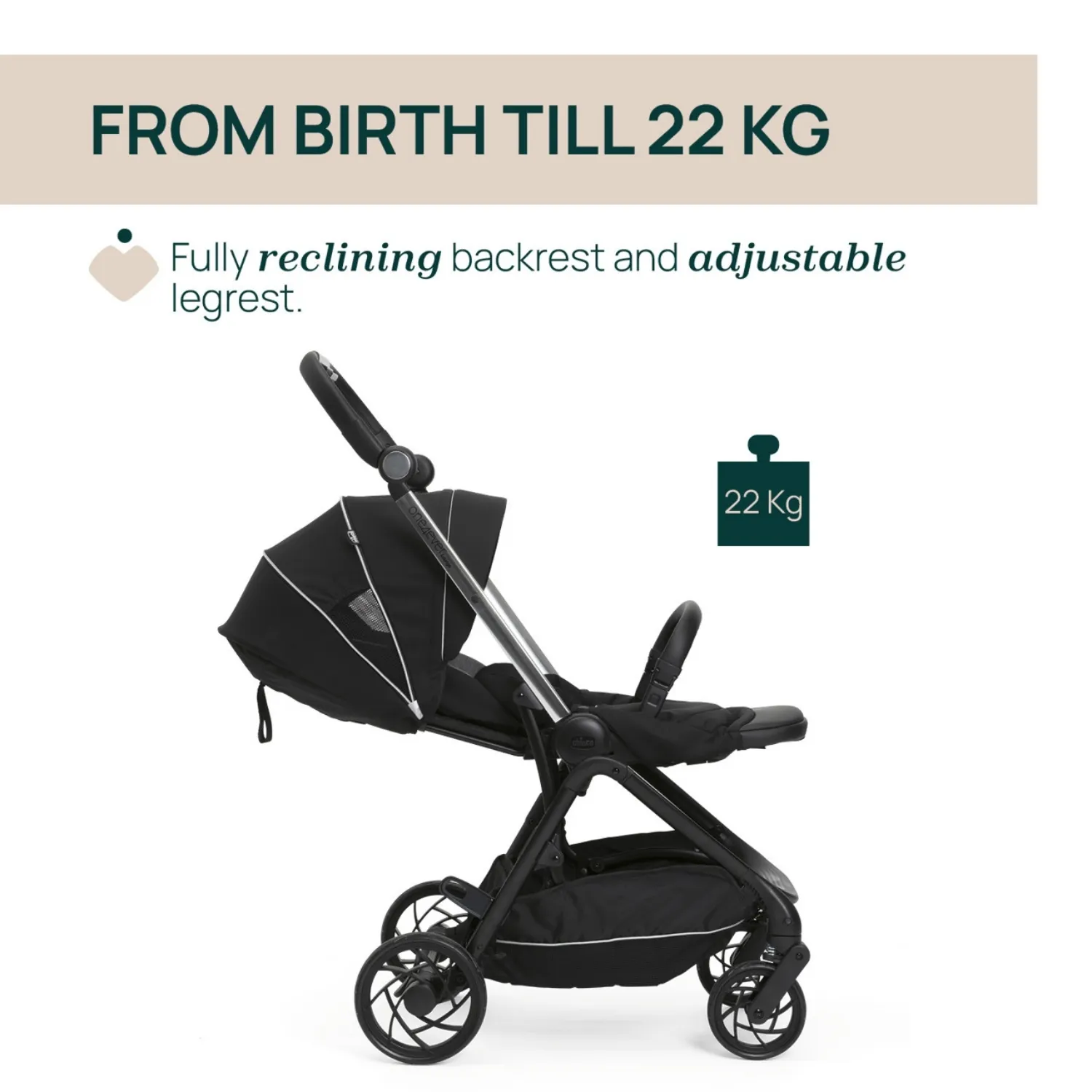 Chicco One4Ever Lounge Bebek Arabası Black Beauty