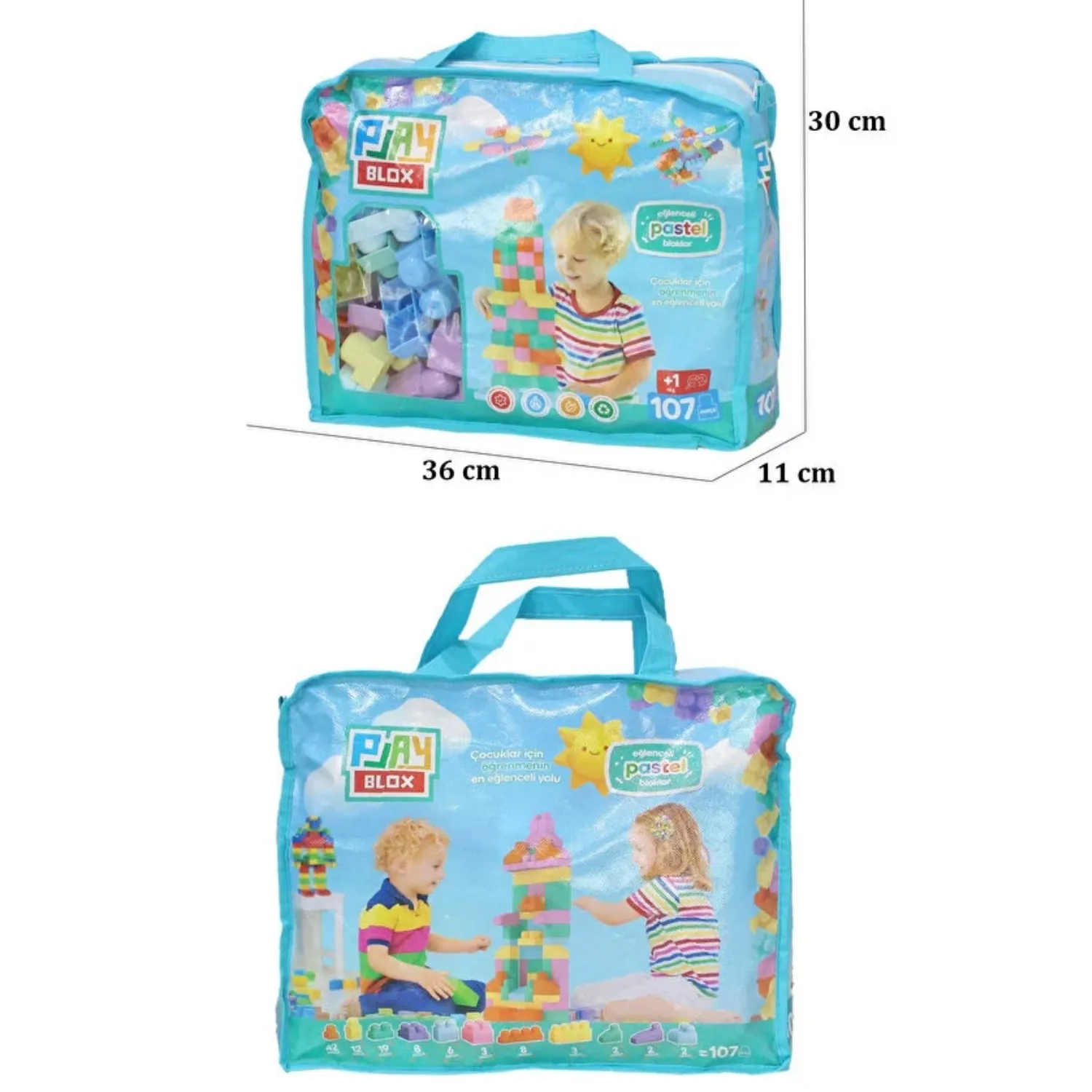 Playblox Blok Pastel 107 Parça
