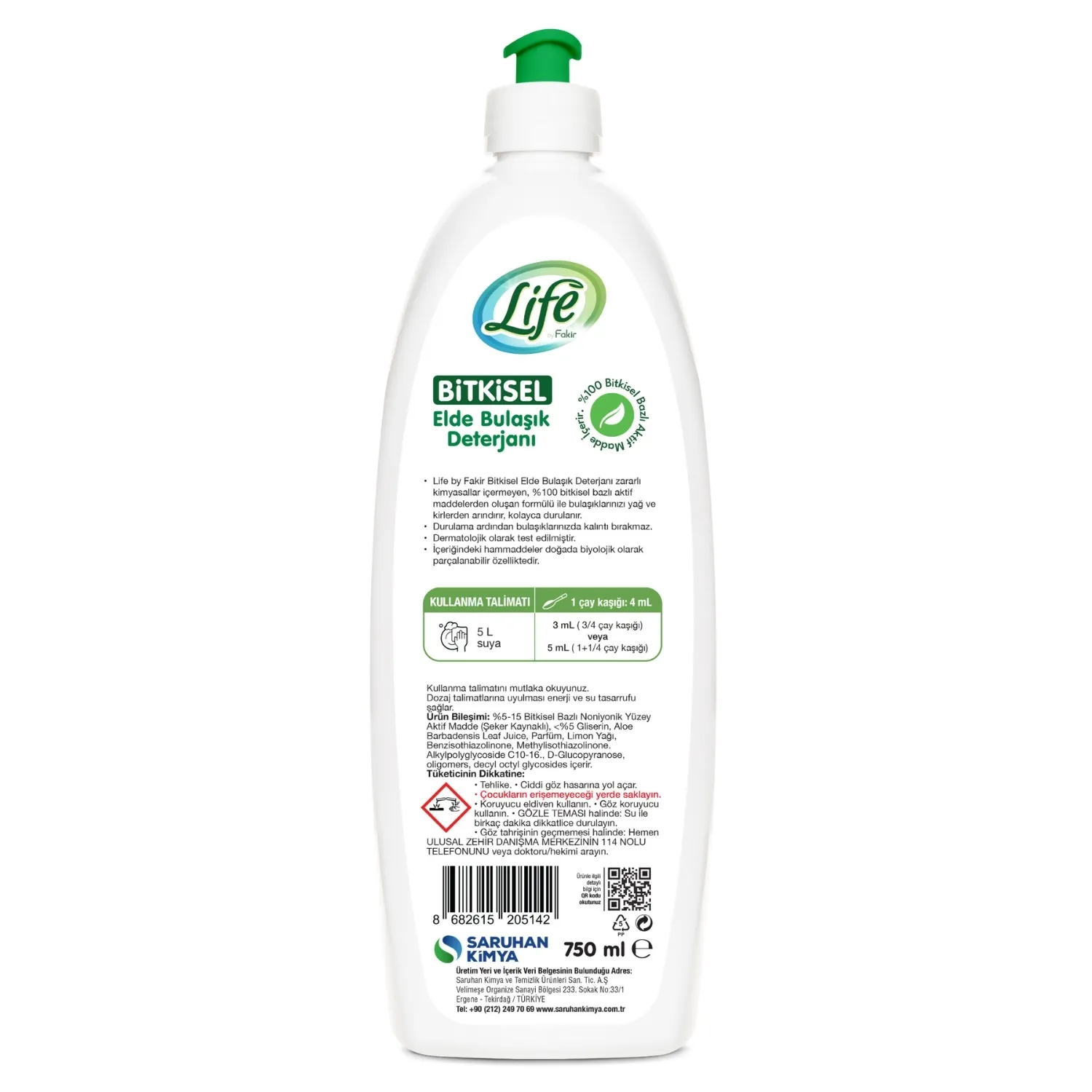 Life by Fakir Bulaşık Temizleyici 750ml Life by Fakir Bulaşık Temizleyici 750ml