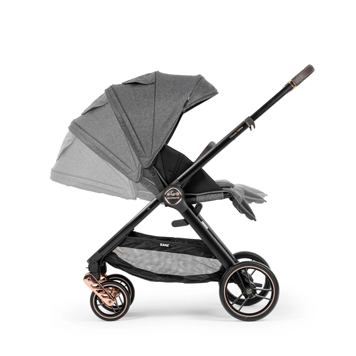 Kanz X-Go Ultimate Travel Sistem Bebek Arabası Rose Gold Gri