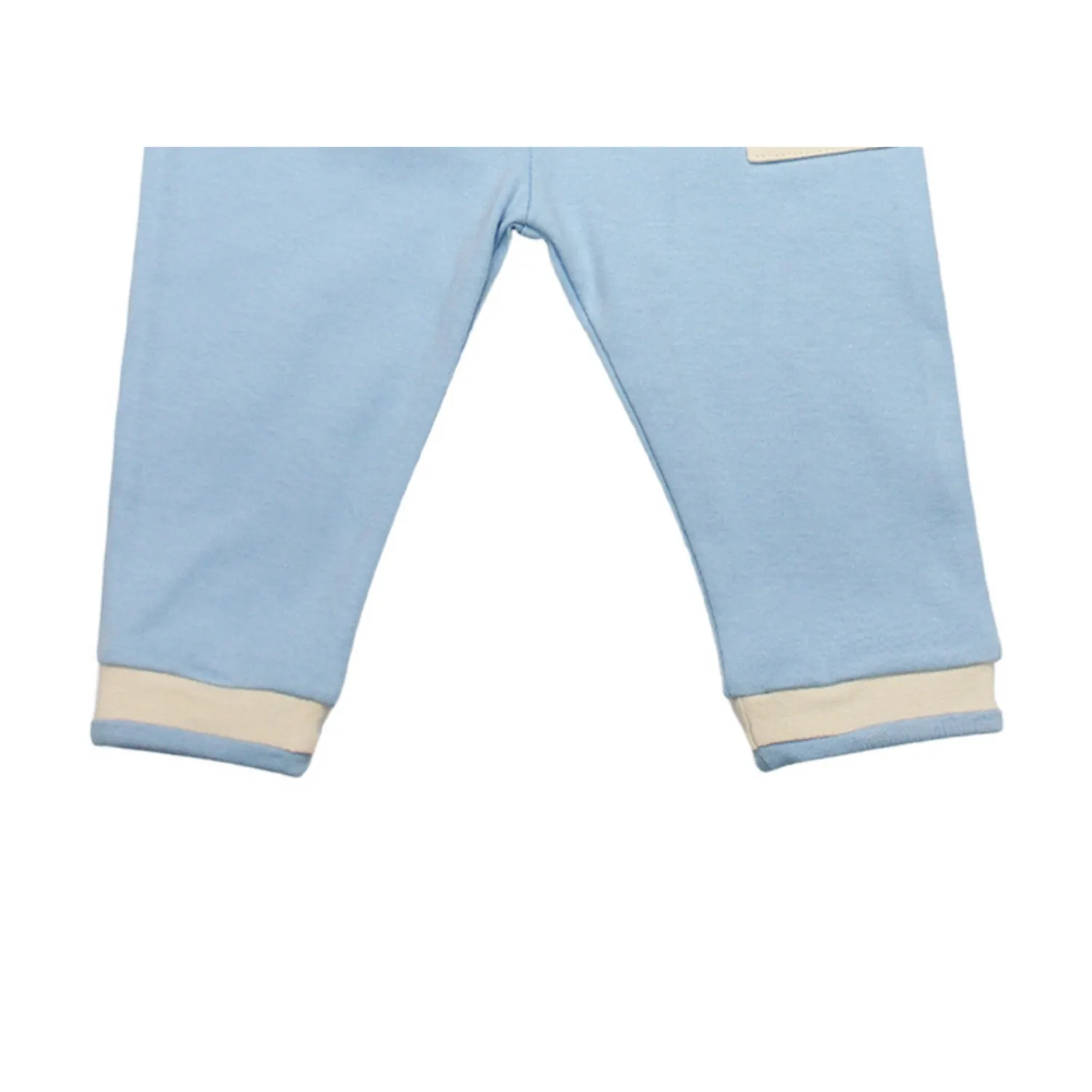 Bistyle Pantolon Patiksiz Curly Lamb Bej - Mavi - Ekru