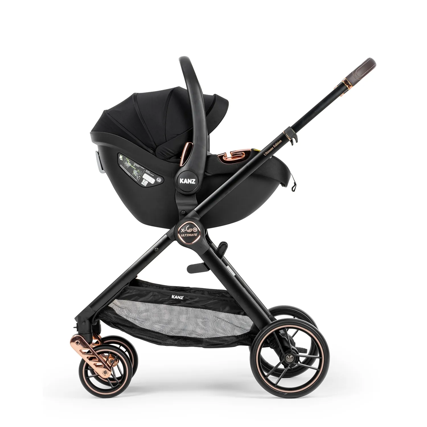 Kanz X-Go Ultimate Travel Sistem Bebek Arabası Rose Gold Gri