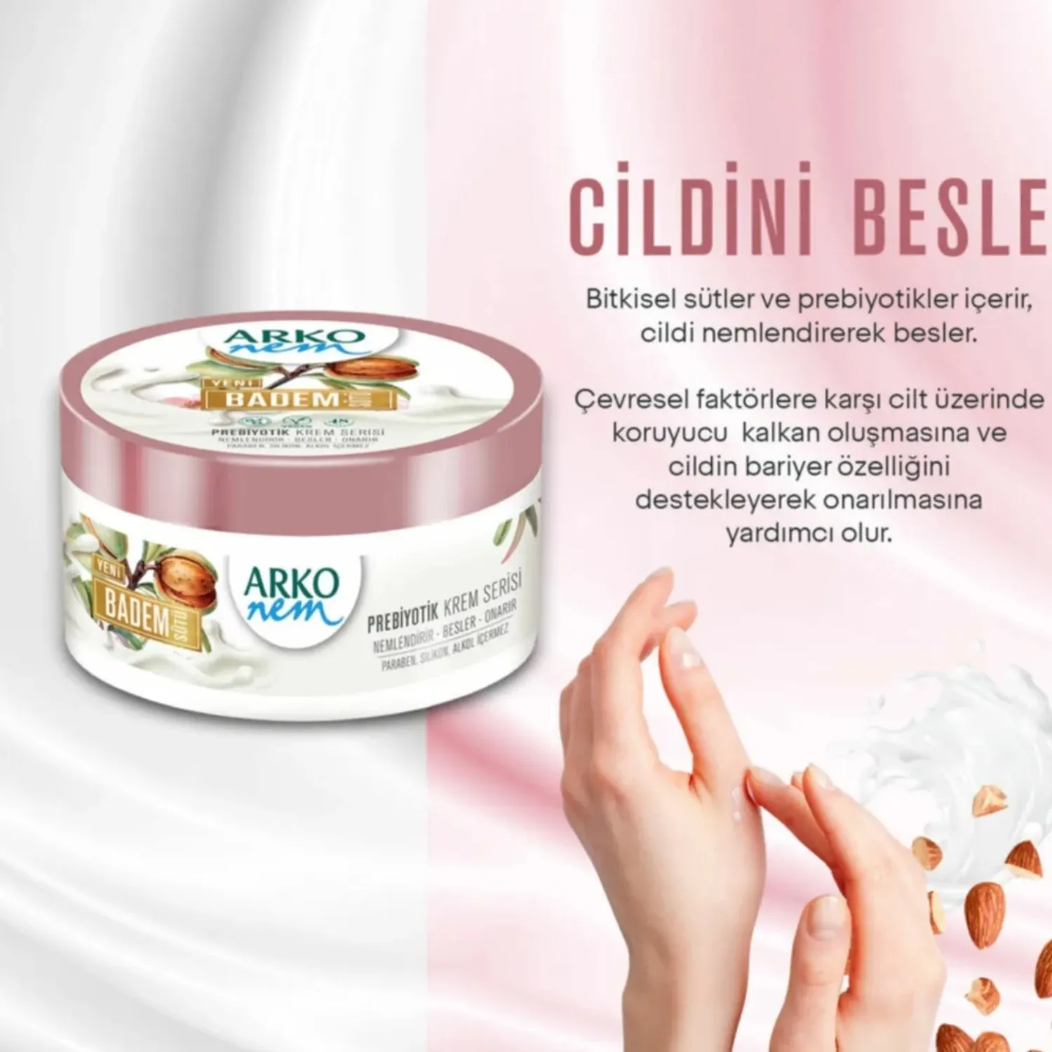 Arko Nem Krem Prebiyotik Badem Sütü 250ml