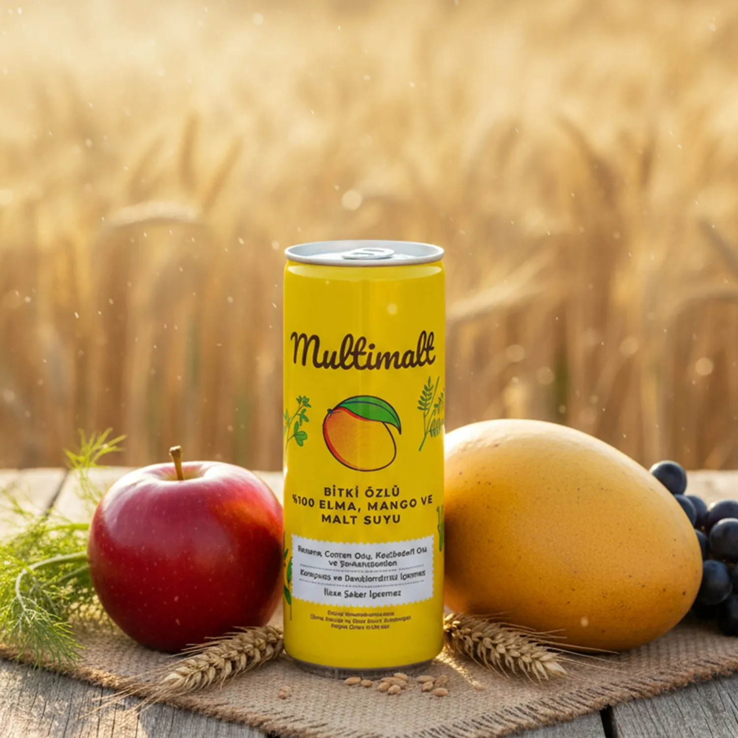 Multimalt Bitki Özlü %100 Elma,Mango Ve Malt Suyu 250 ml