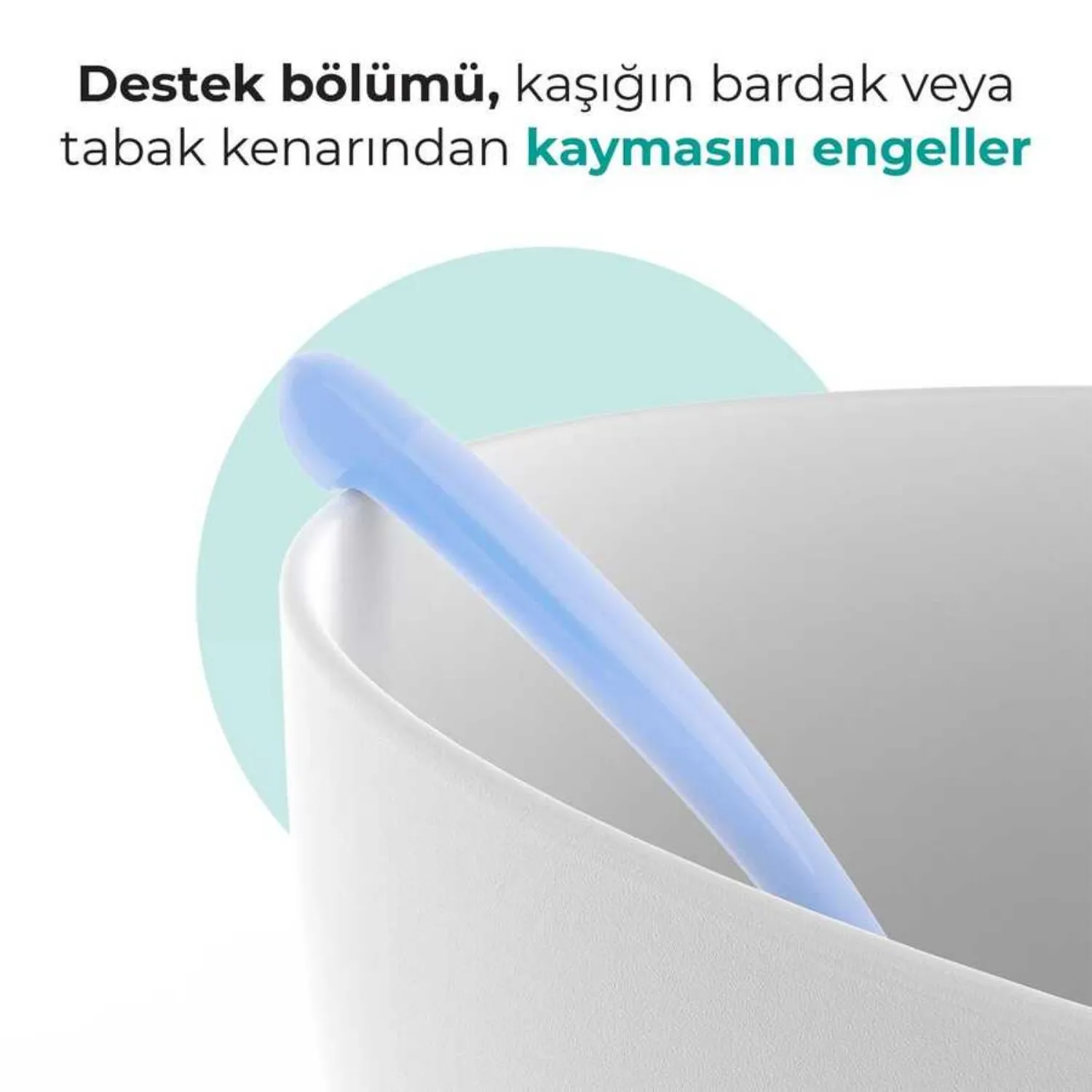 Mamajoo Beslenme Kaşığı&Saklama Kutusu Beyaz/Powder Blue 2li