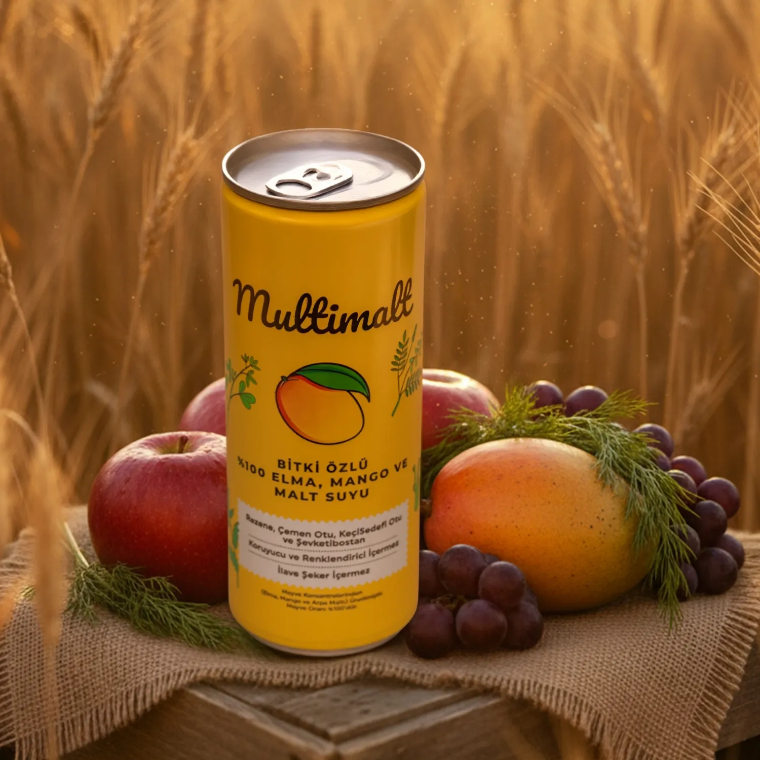 Multimalt Bitki Özlü %100 Elma,Mango Ve Malt Suyu 250 ml