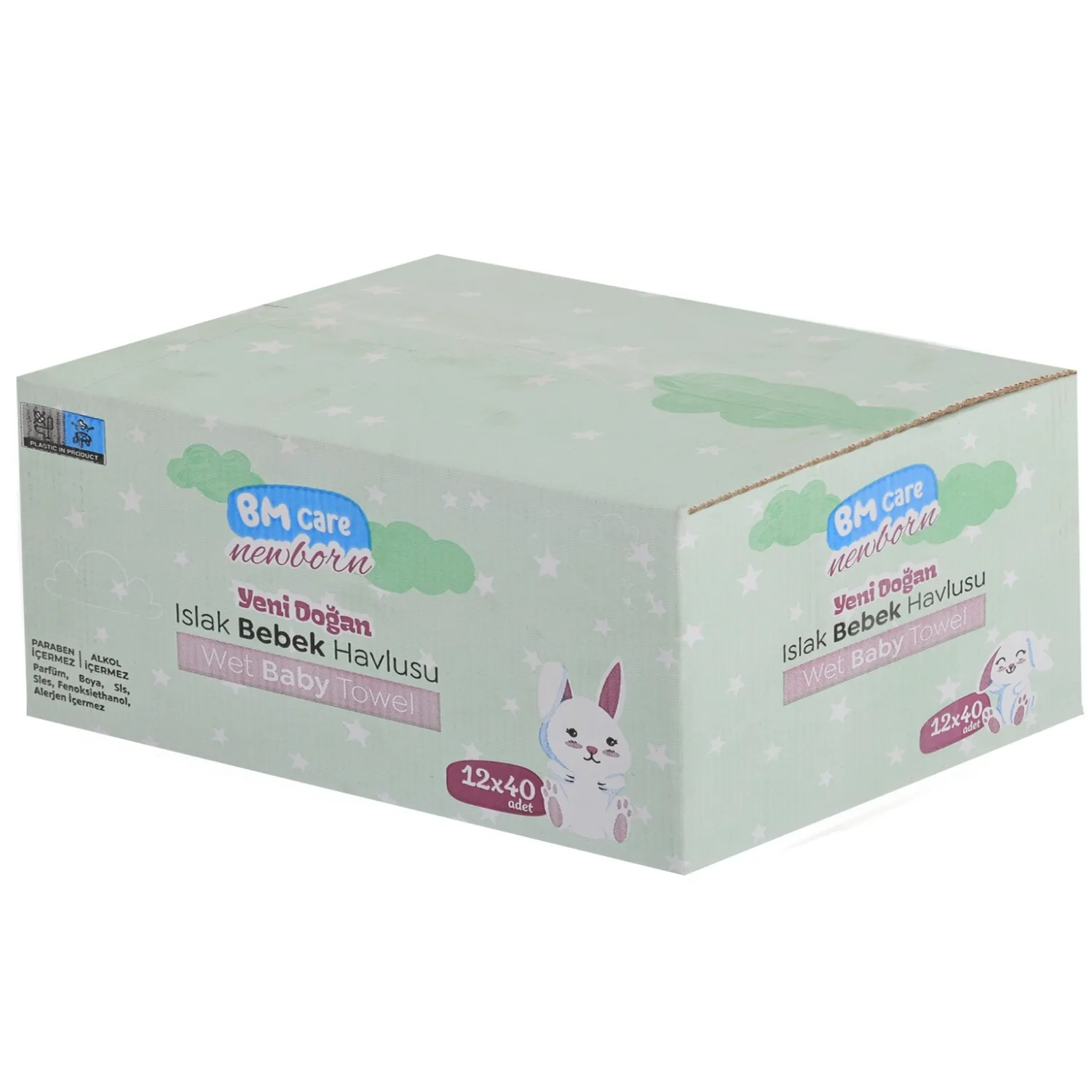 Bm Care Yenidoğan Islak Mendil 12x40lı