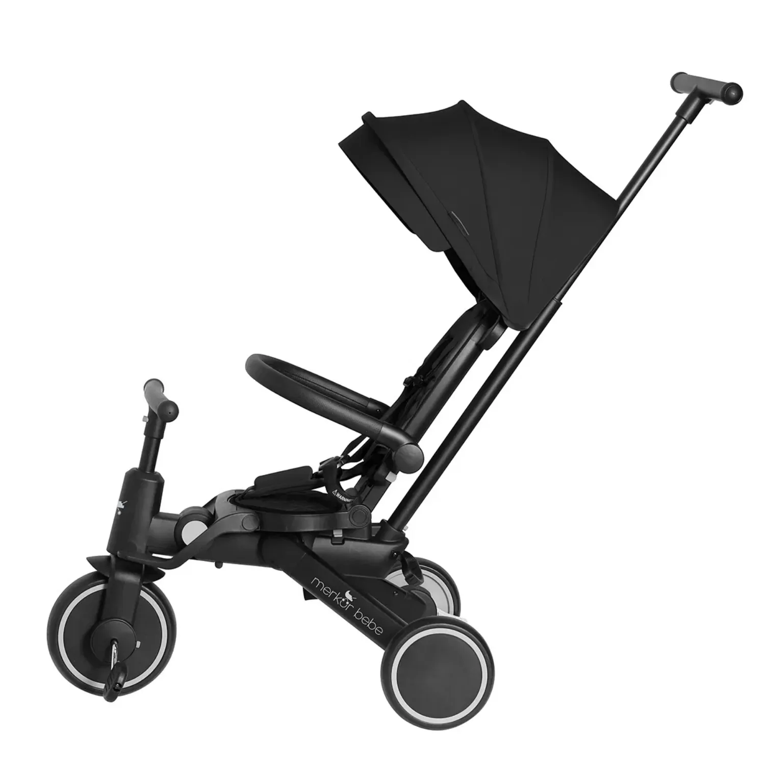 Merkür Bebe 9in1 Hawk Üç Tekerlekli Bebek ve Çocuk Bisikleti Siyah