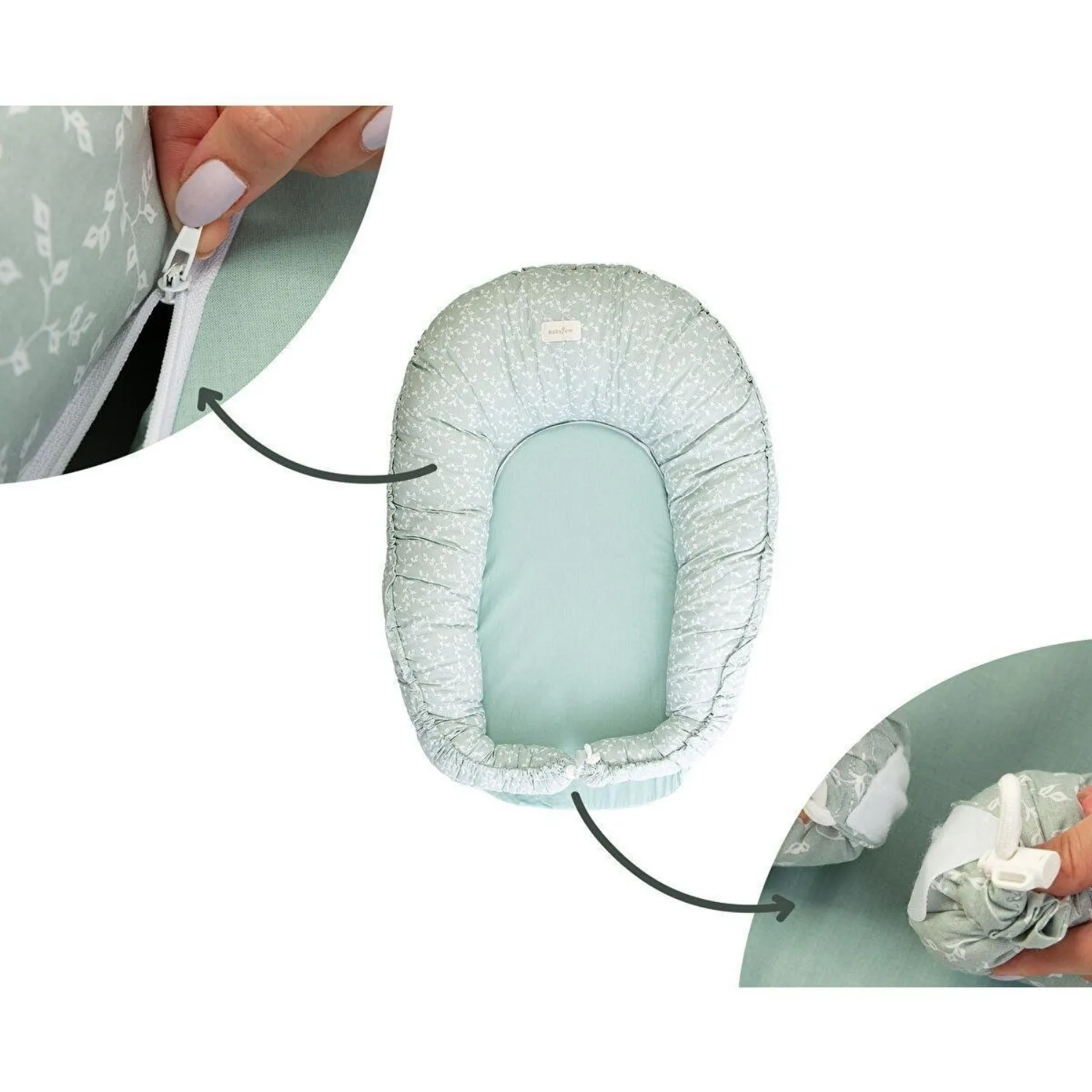 Babyjem 5 Fonksiyonlu Minder Yeşil Çiçek