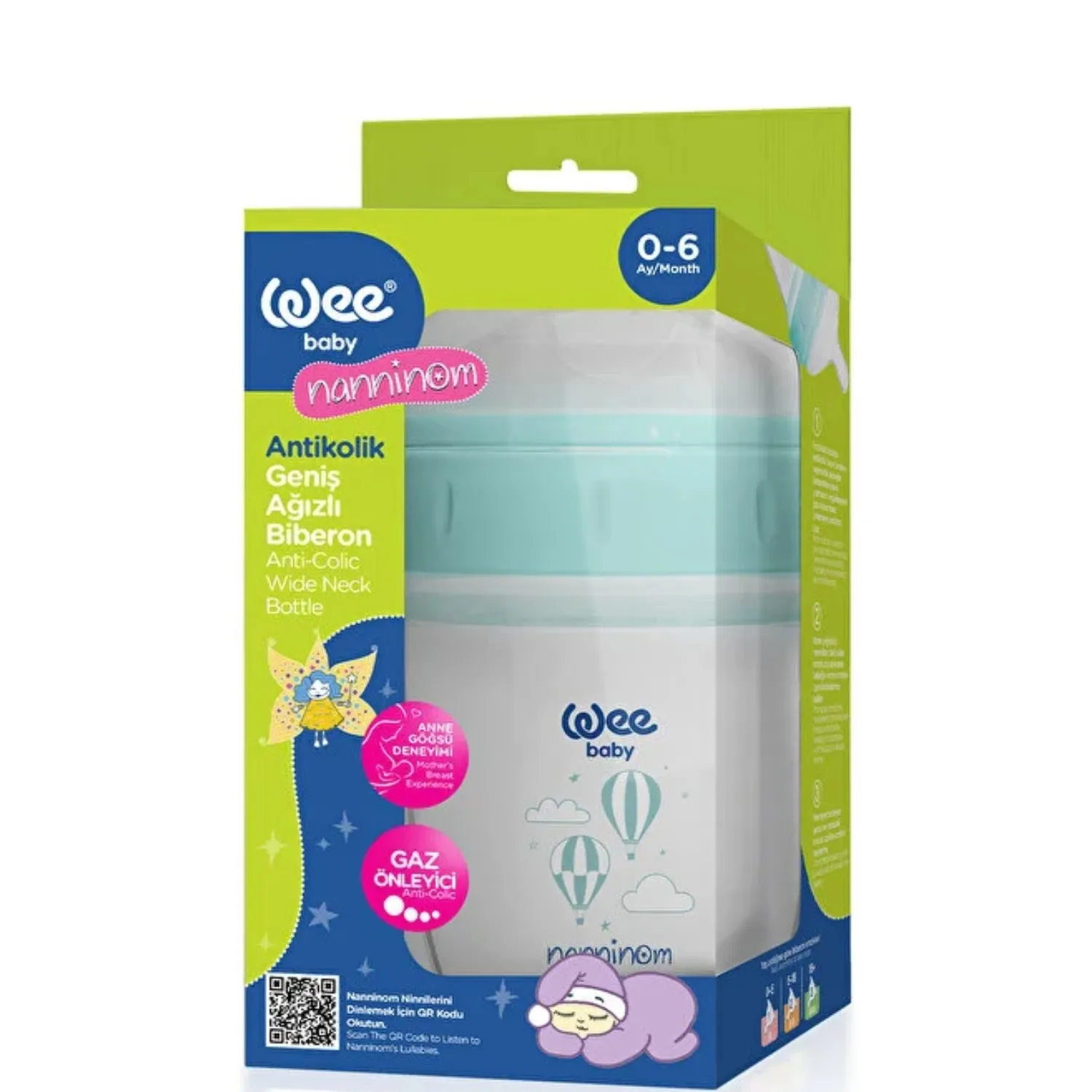 Wee Baby Nanninom Antikolik Geniş Ağızlı Biberon 150ml