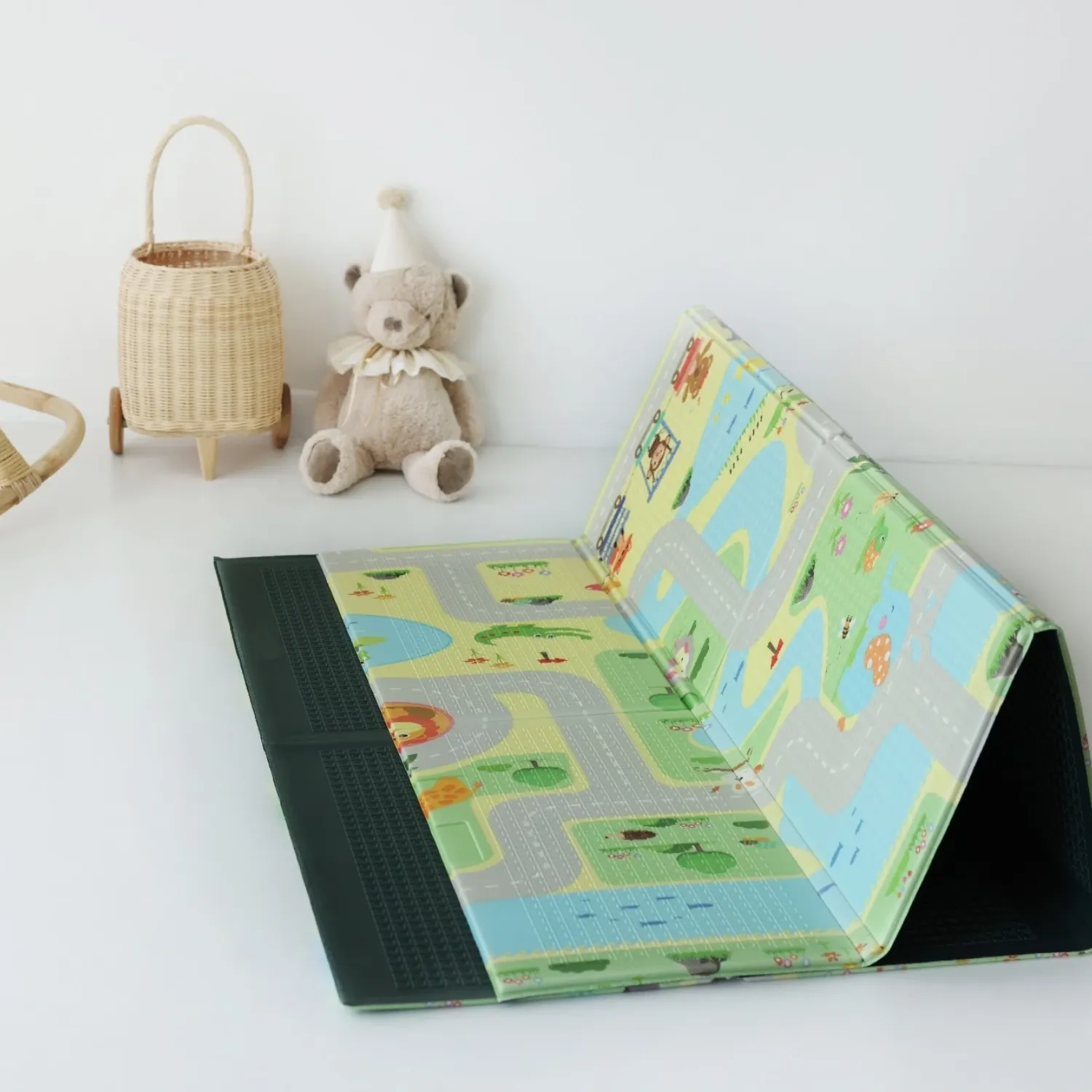 Coolmats Yeşil Parkur Katlanabilir Oyun Matı 200x130x1 cm 