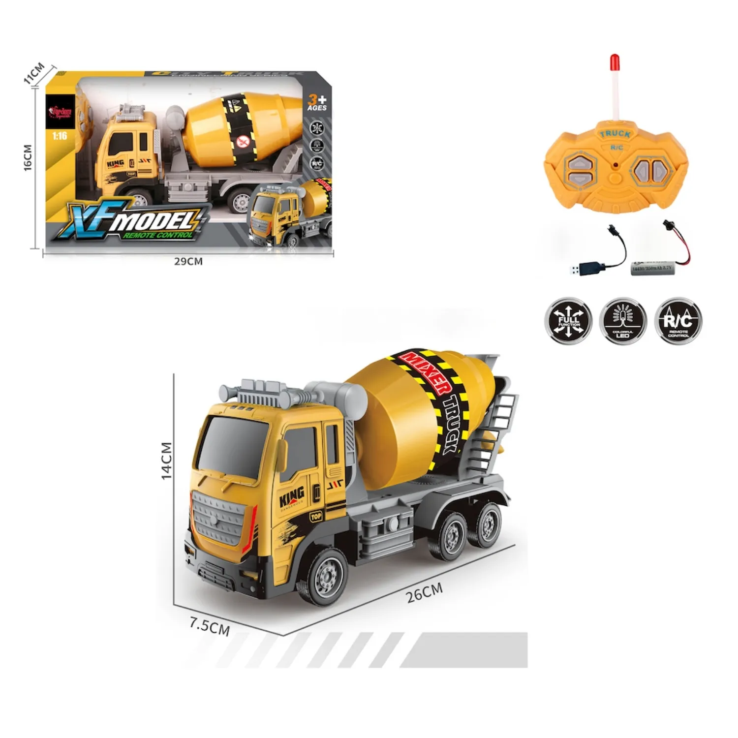 Vardem Kutulu Uzaktan Kumandalı Full Fonksiyon Şarjlı 1:16 XF Model İş Kamyonu Vardem Kutulu Uzaktan Kumandalı Full Fonksiyon Şarjlı 1:16 XF Model İş Kamyonu