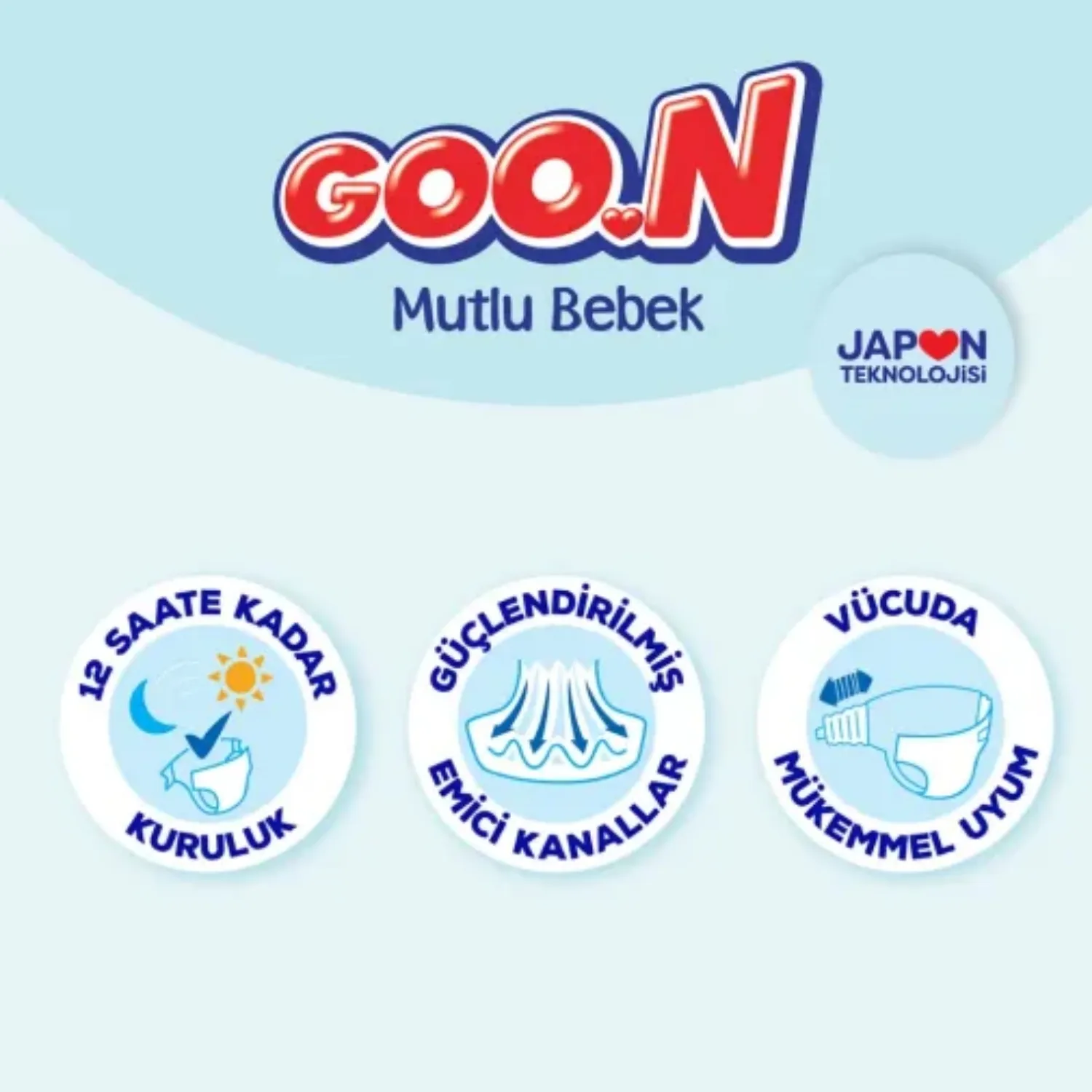 Goon Mutlu Bebek Bebek Bezi 3 Beden 7-12 Kg 100lü Aylık Fırsat Paketi