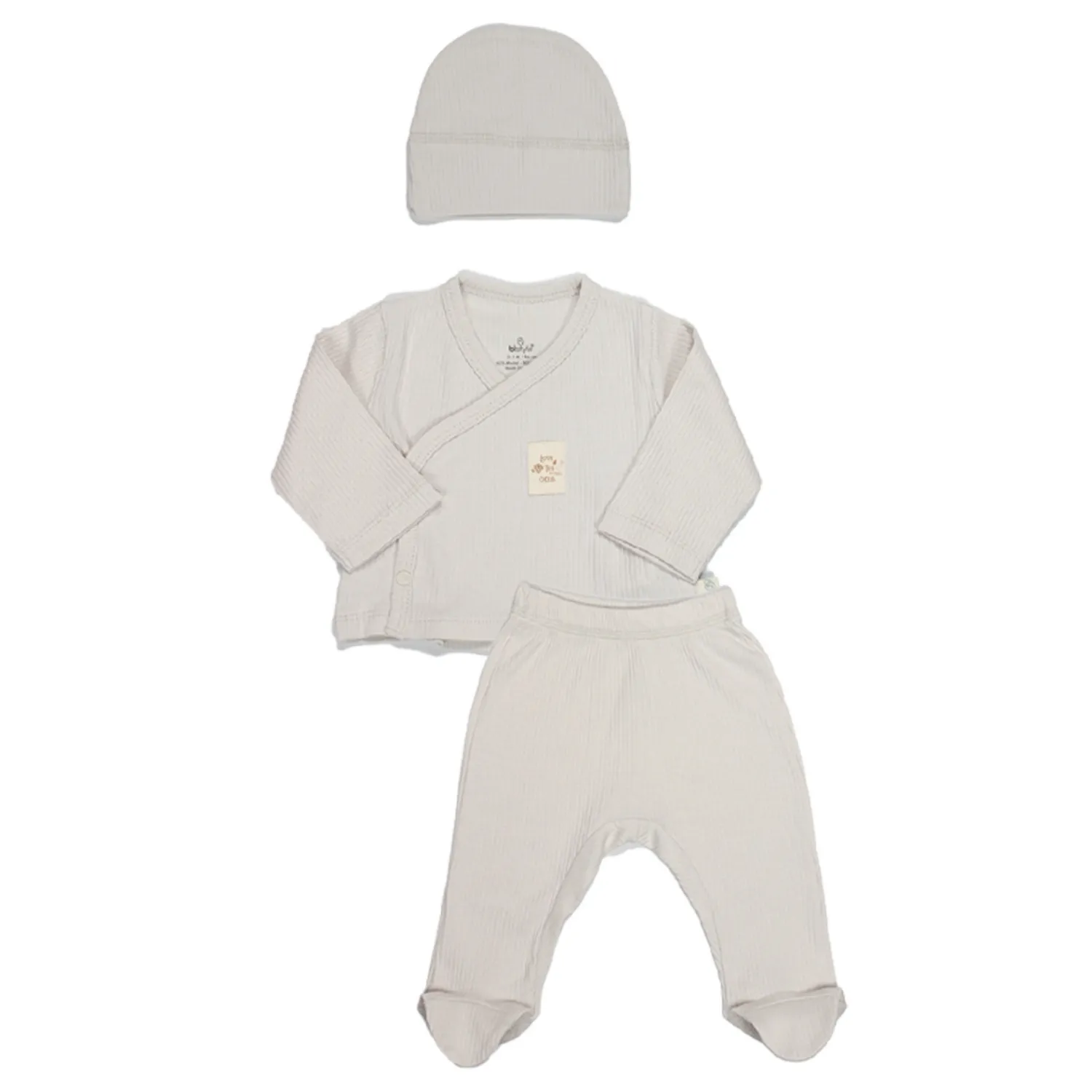 Bistyle Zıbın Takımı 3lü Modal The Ocean Bej Bistyle Zıbın Takımı 3lü Modal The Ocean Bej