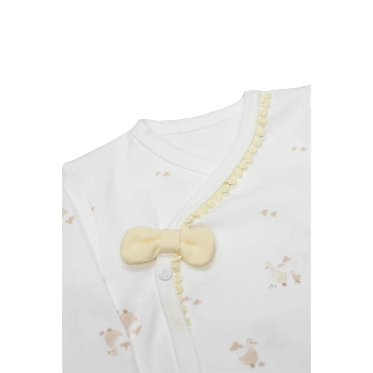 Bistyle Zıbın Takımı 3lü Welcome Baby Duck Sarı - Ekru