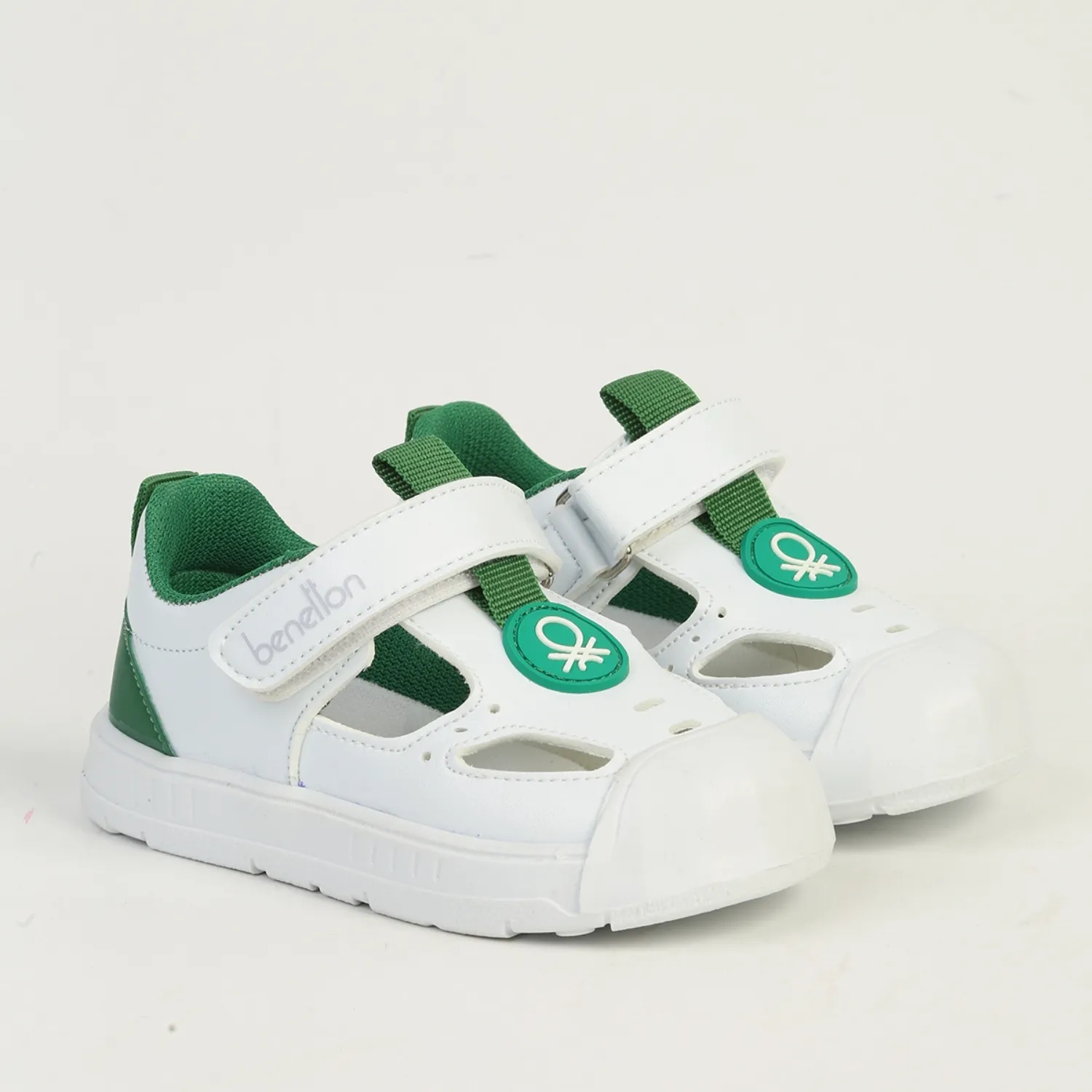 Benetton Sandalet Beyaz - Yeşil