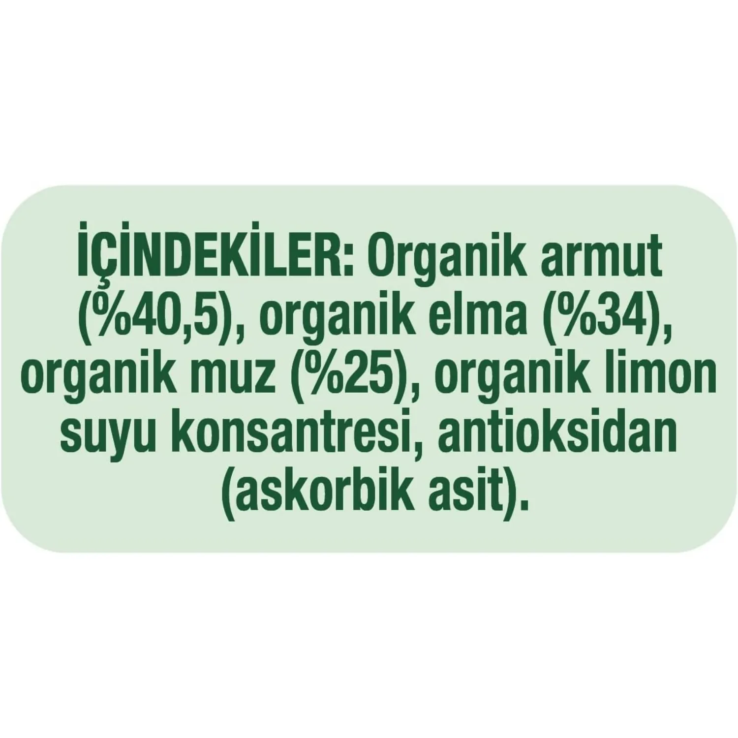 Gerber Organik Armutlu Elmalı Muzlu Meyve Püresi 90 gr*7
