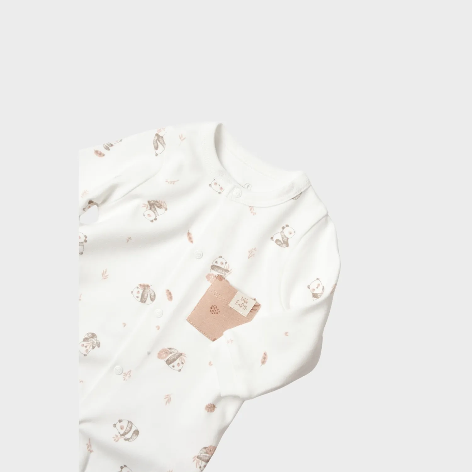 Bibaby Organik Tulum Patikli Love Our Earth Mocha