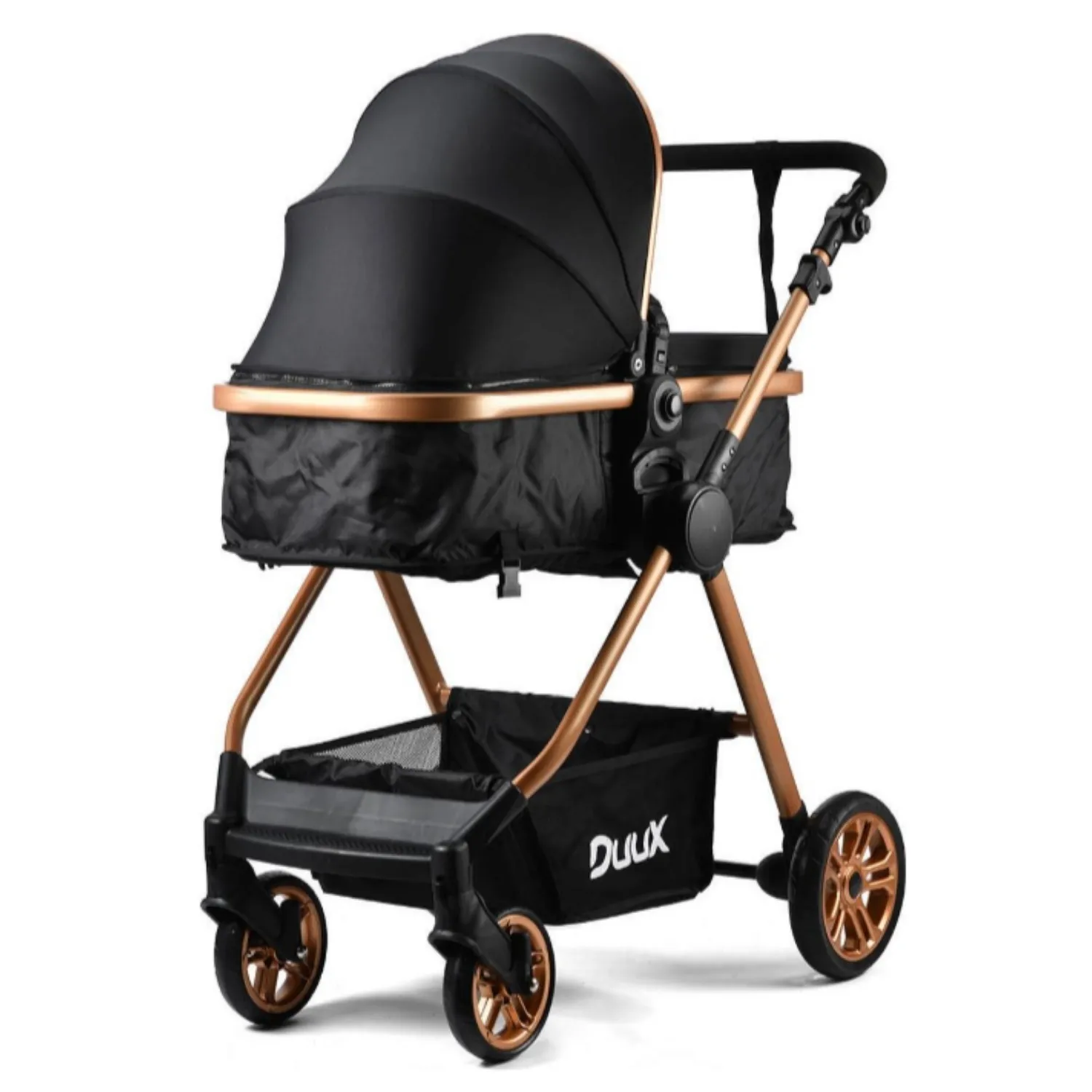 Duux Apex Plus Travel Sistem Bebek Arabası Gold Siyah