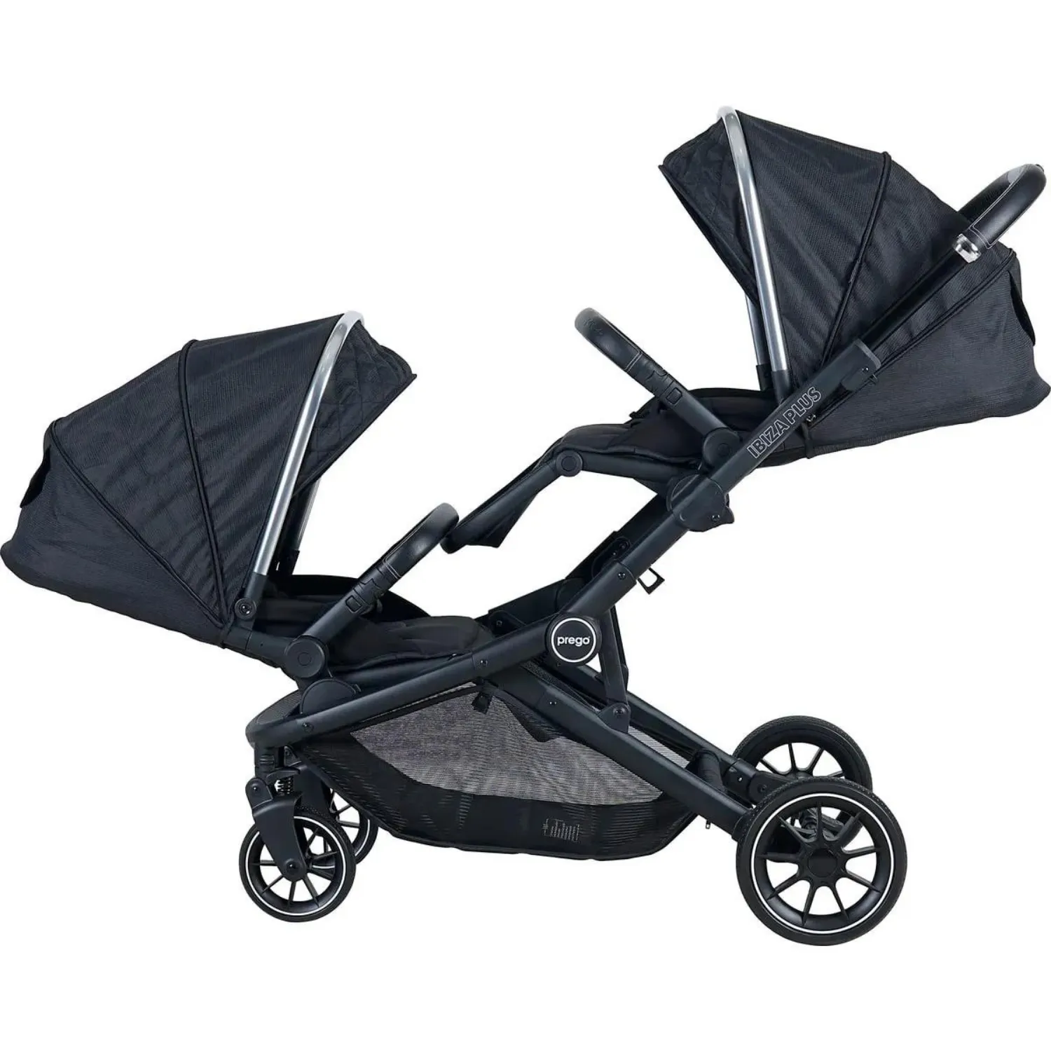 Prego 2223 Ibiza Plus Travel İkiz Bebek Arabası New Siyah