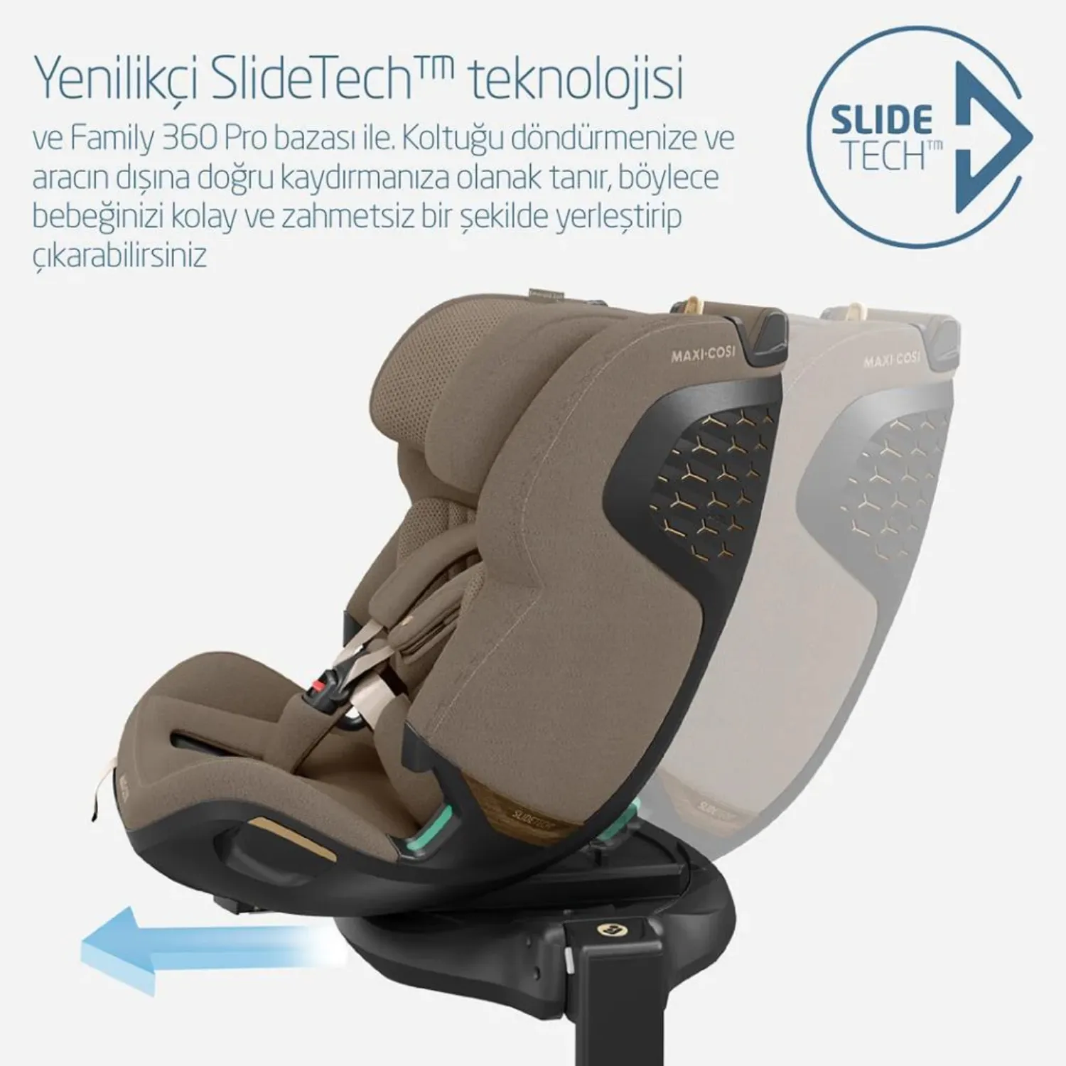 Maxi Cosi Emerald 360 Pro Slidetech Oto Koltuğu 0-36 Kg Authentic Truffle