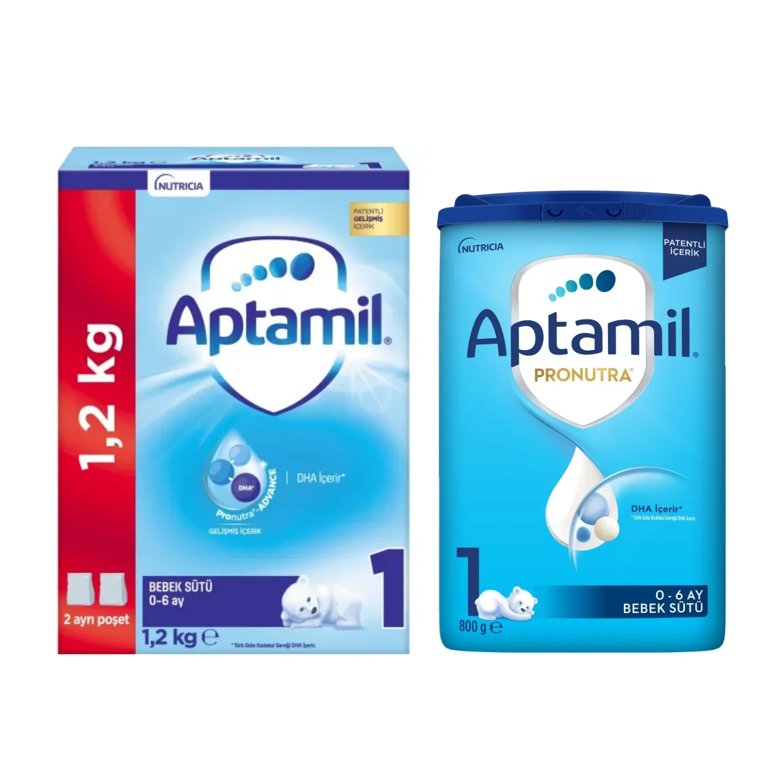 Aptamil 1 Devam Sütü 1200 gr + 800 gr 