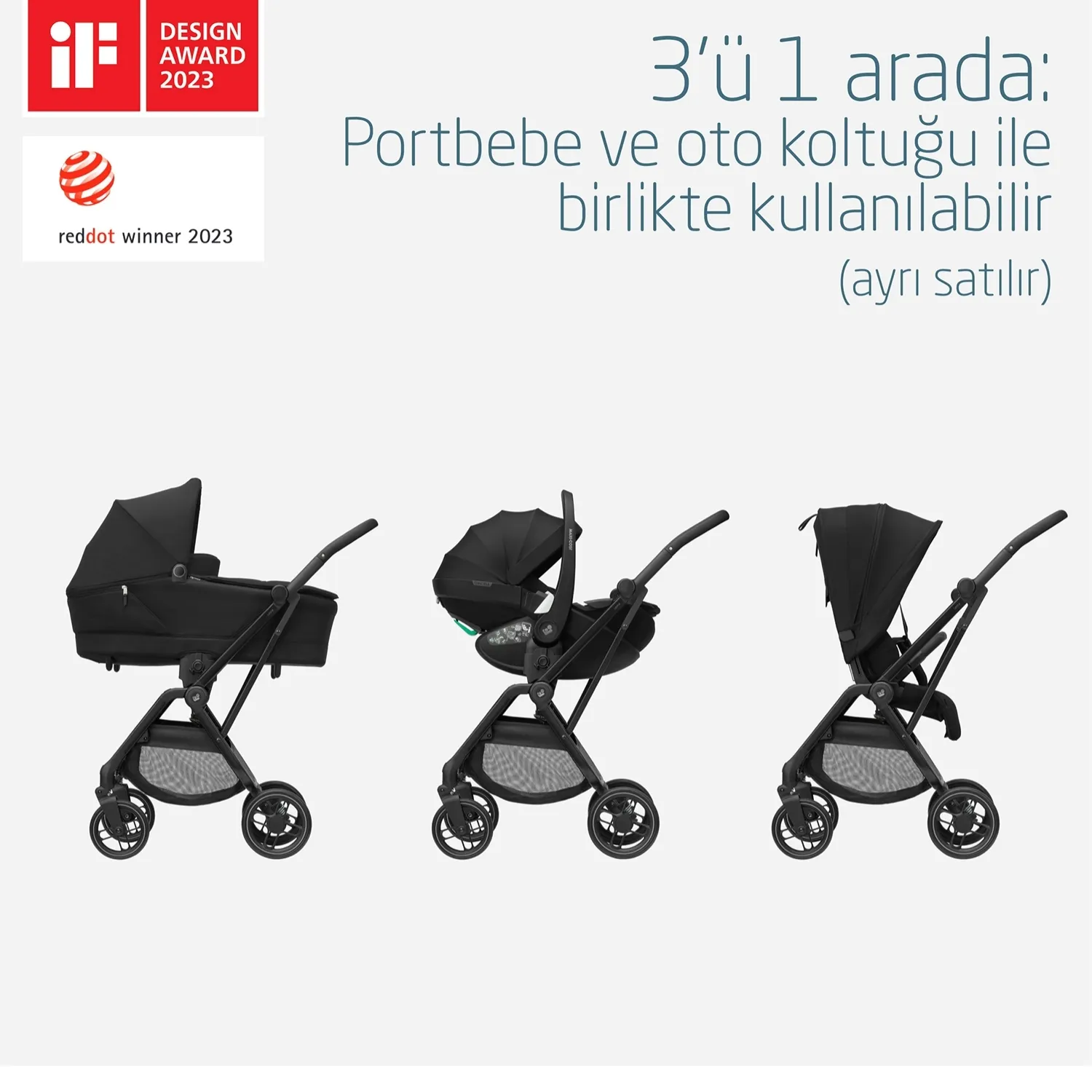 Maxi Cosi Leona2 Çift Yönlü Bebek Arabası Twillic Black