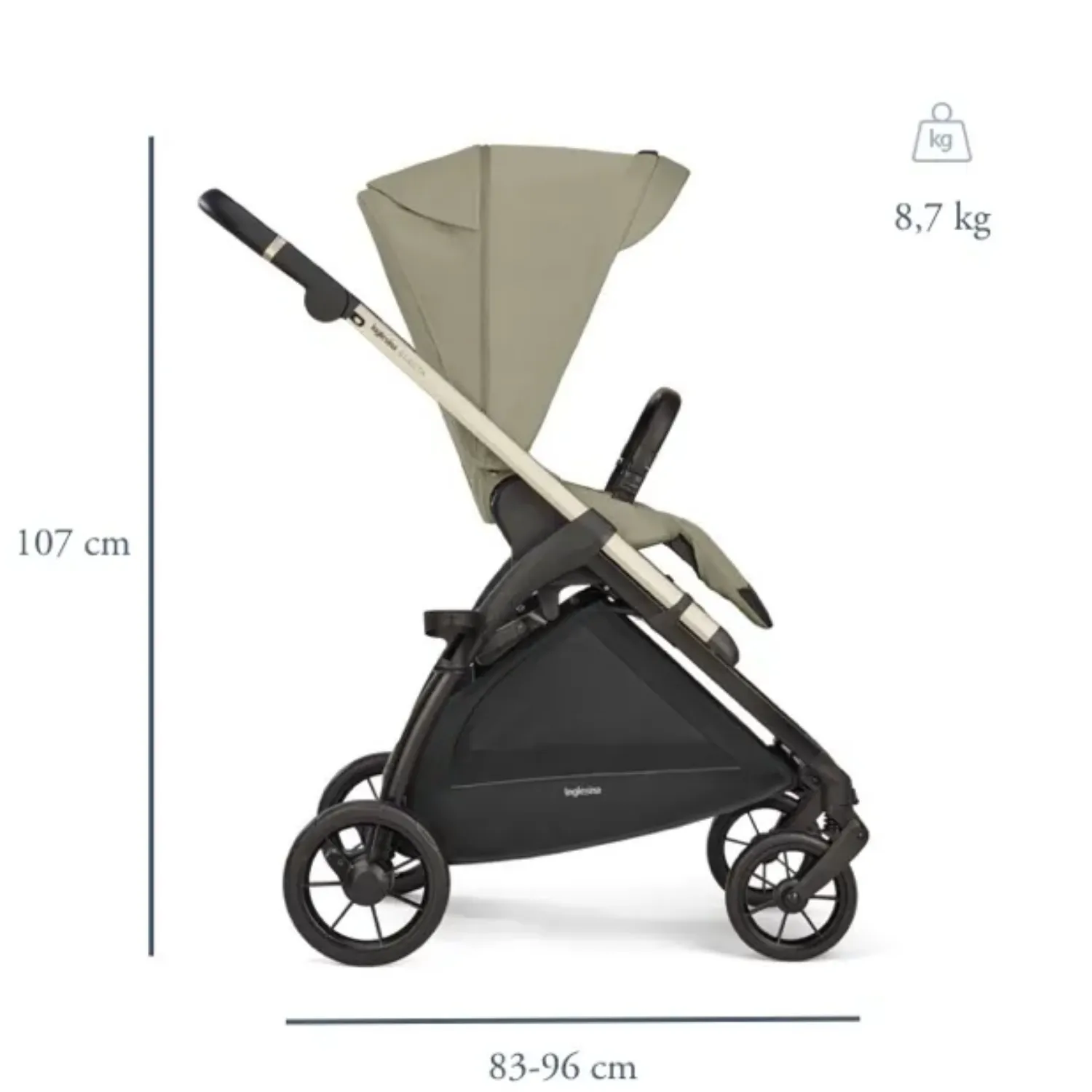 Inglesina Electa+ Çift Yönlü Bebek Arabası Upper Black