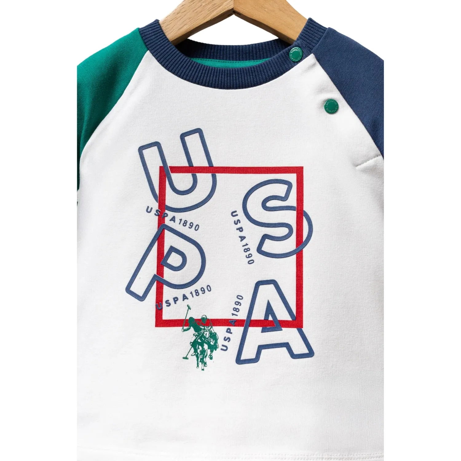 U.S. Polo 2li Takım Beyaz Yeşil