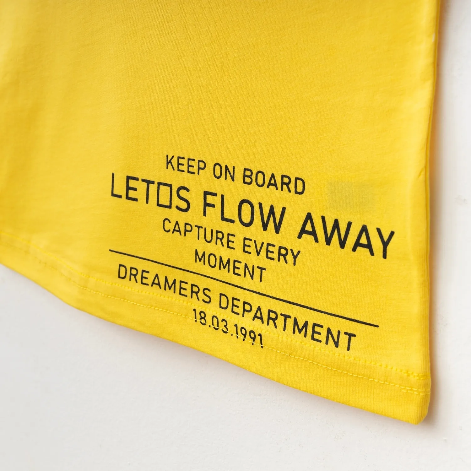 Winimo T-Shirt Keep On Board Baskılı Sarı