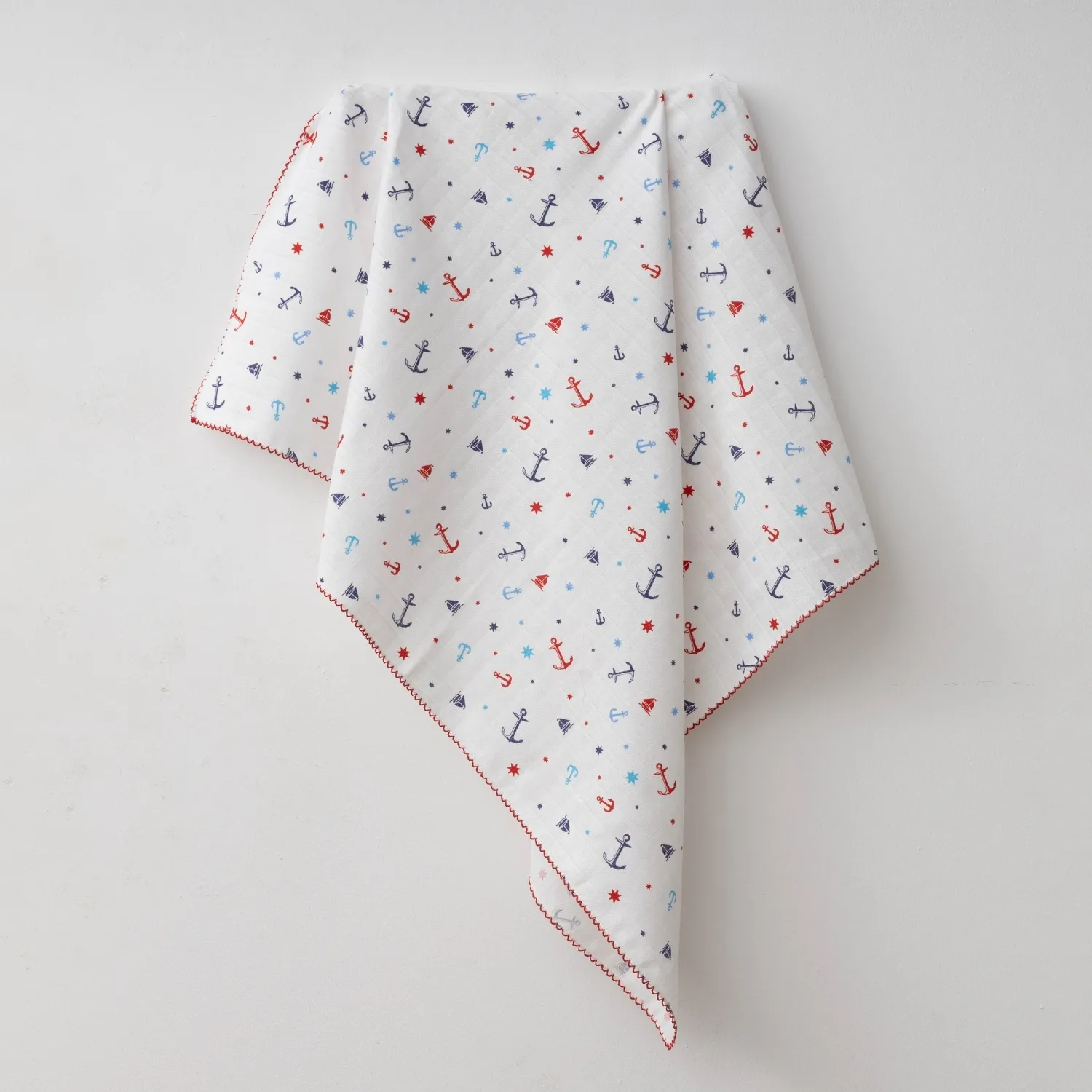 Baby Mammas Müslin Örtü Çapalı 80x90cm Kırmızı