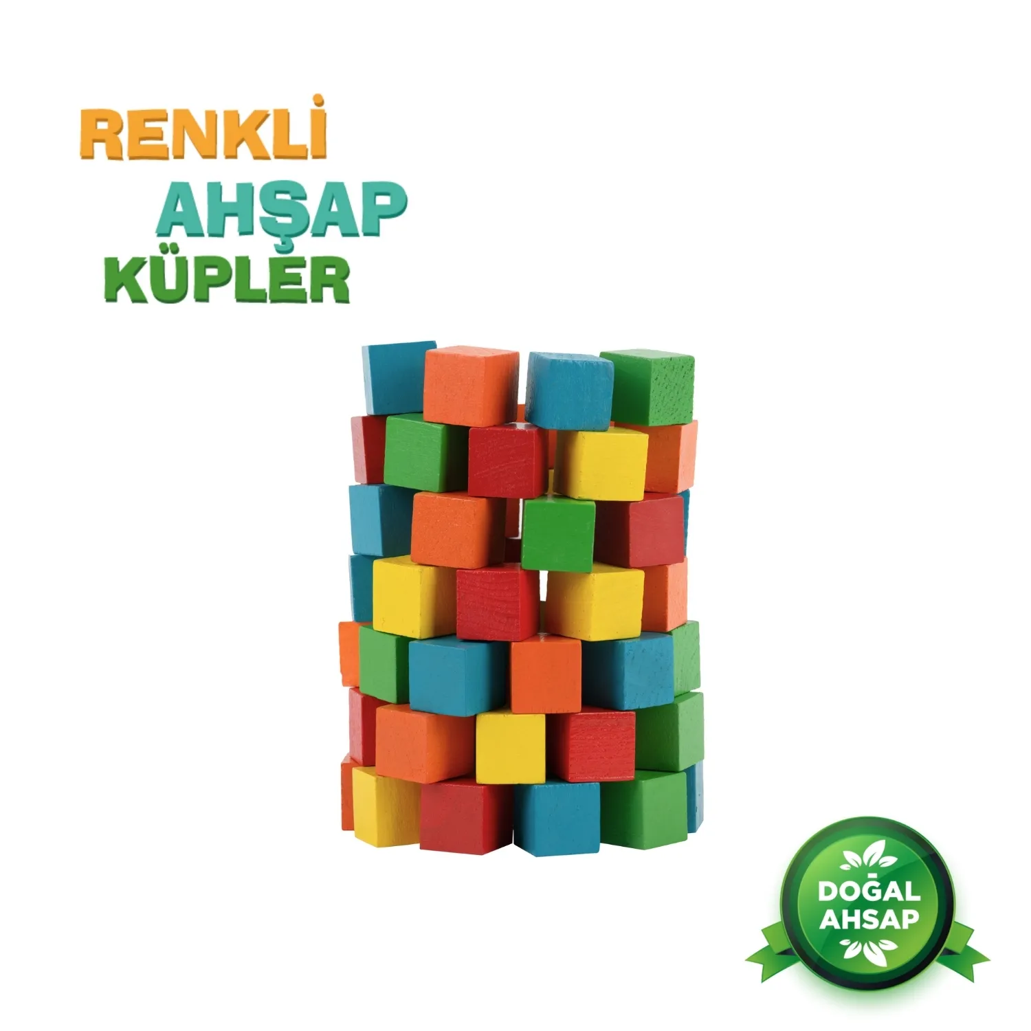 Bee Smart Renkli Ahşap Küpler