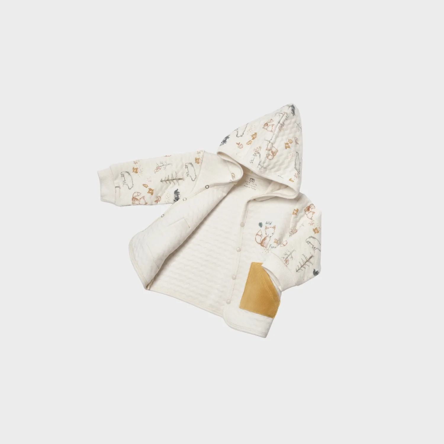 Bibaby Sweatshirt Wild Forest Cardigan Hardal - Bej