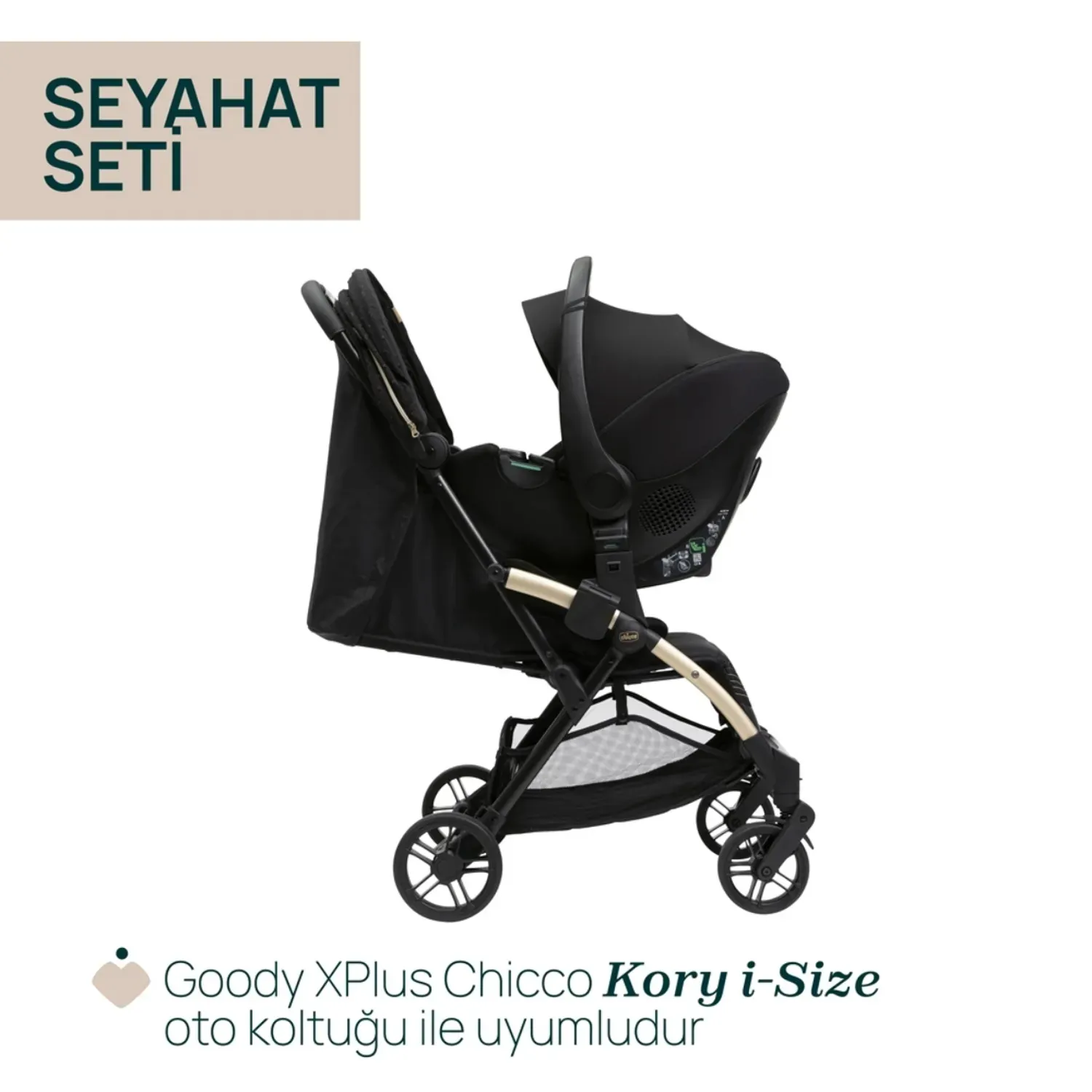Chicco Goody XPlus Kabin Travel Sistem Bebek Arabası Dark Shadow