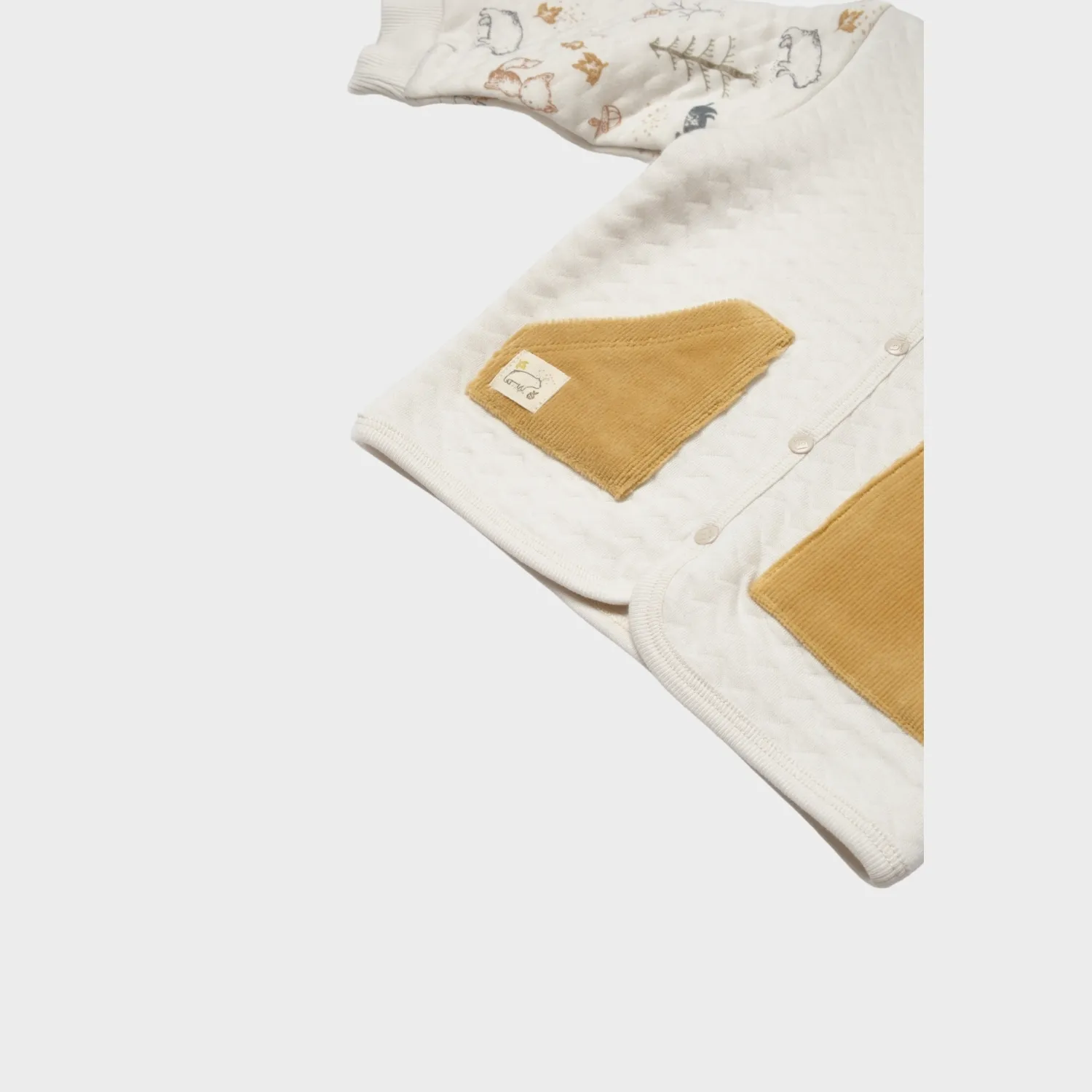 Bibaby Sweatshirt Wild Forest Cardigan Hardal - Bej