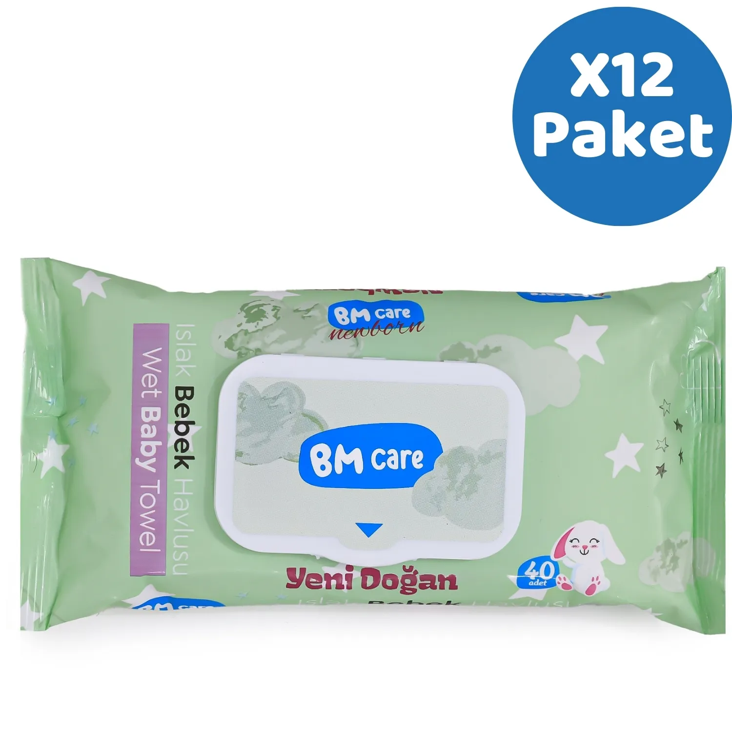 Bm Care Yenidoğan Islak Mendil 12x40lı