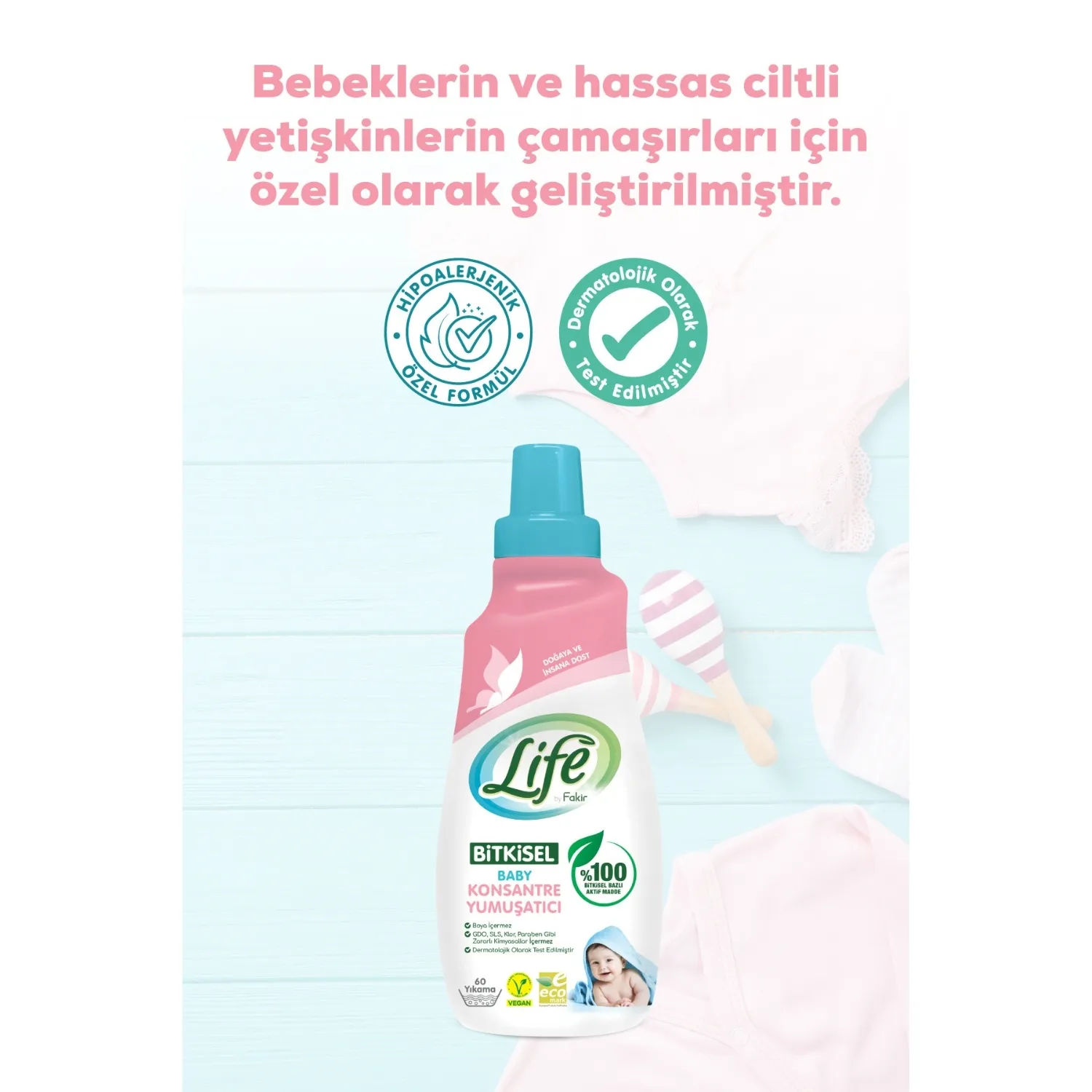 Life by Fakir Baby %100 Bitkisel Konsantre Yumuşatıcı 1500 ml  Life by Fakir Baby %100 Bitkisel Konsantre Yumuşatıcı 1500 ml