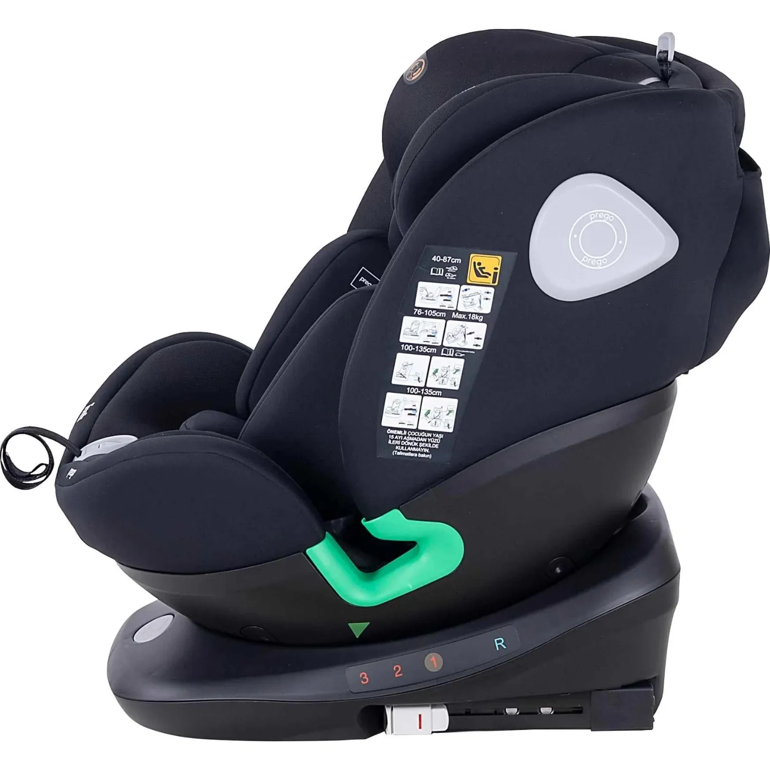 Prego Q9004 Tronfıx I-Size Oto Koltuğu Siyah