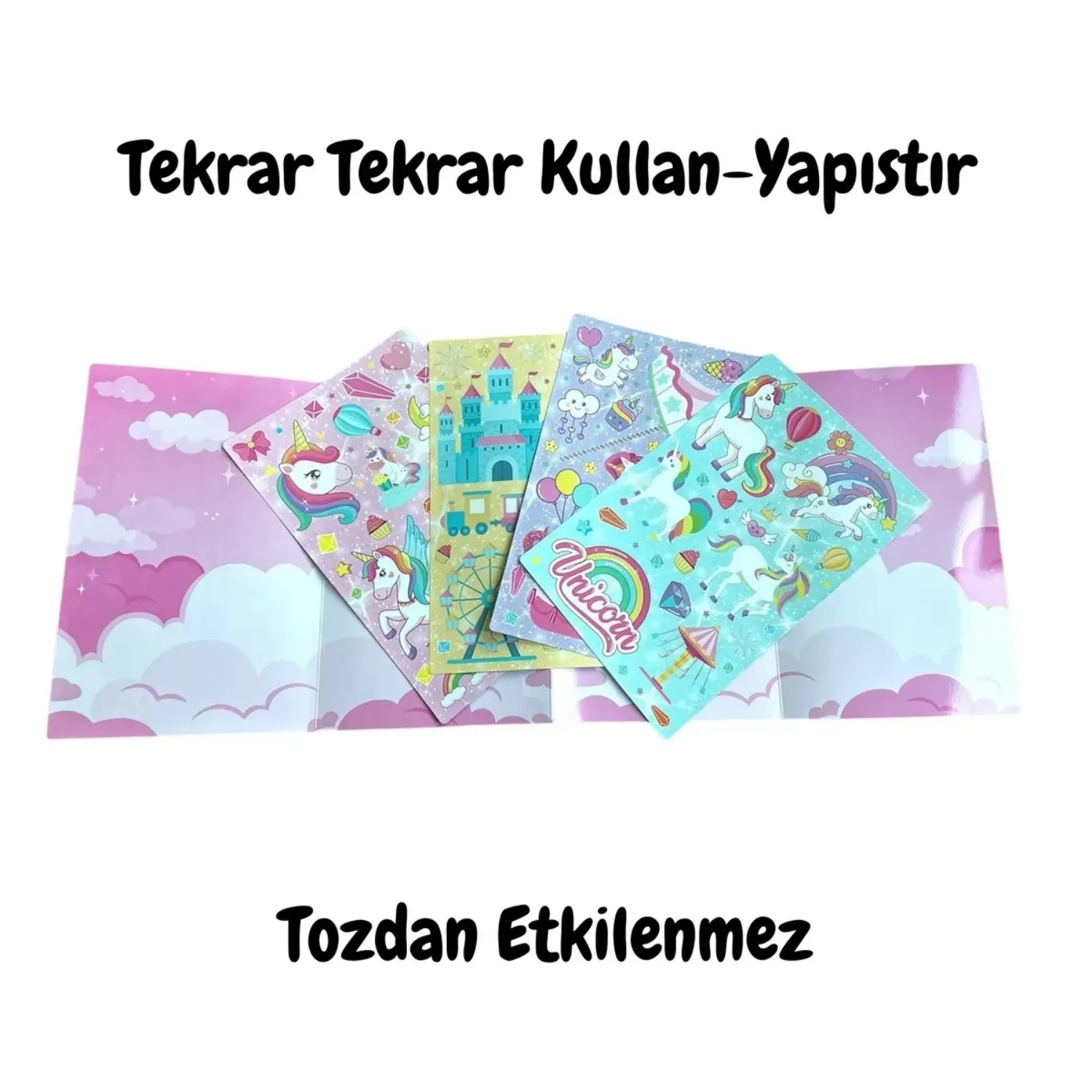 Lino Tekrar Tekrar Kullanılabilen Stıcker Seti Unıcorns