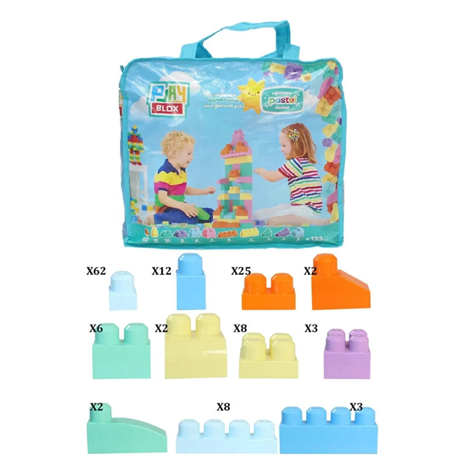 Playblox Blok Pastel 133 Parça